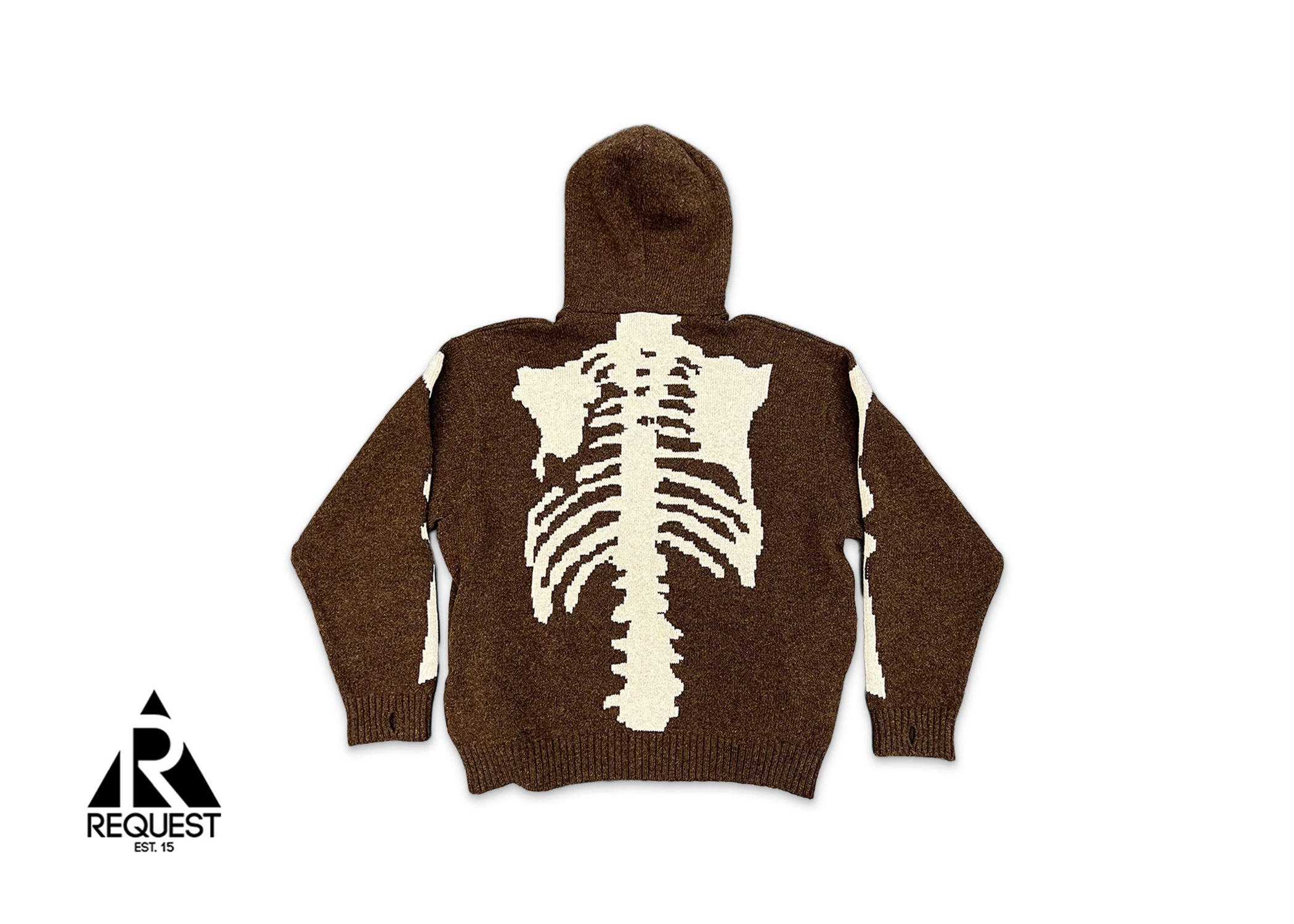 5G Wool Bone Hooded Sweater "Brown"