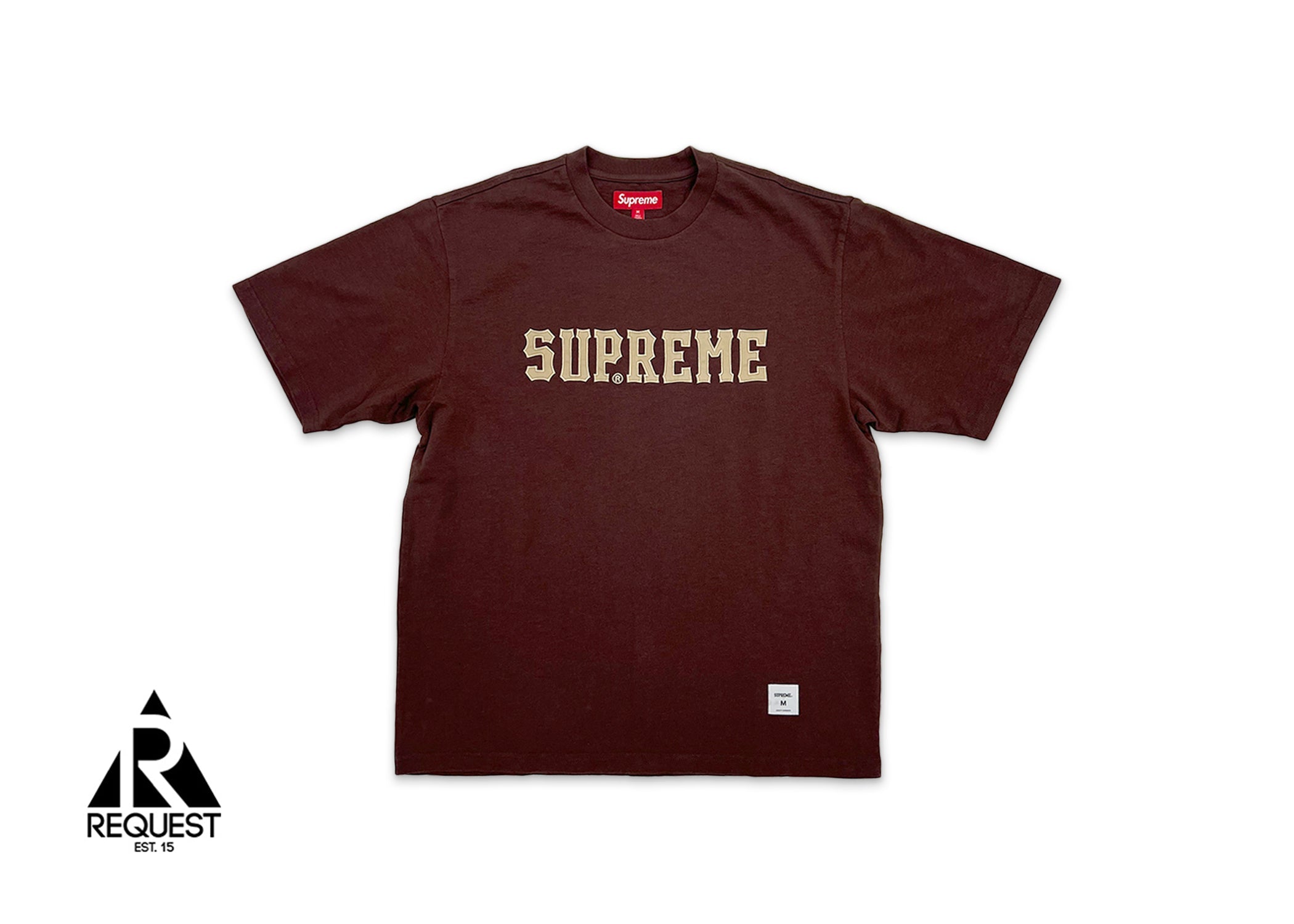 Twill Applique Tee "Brown"