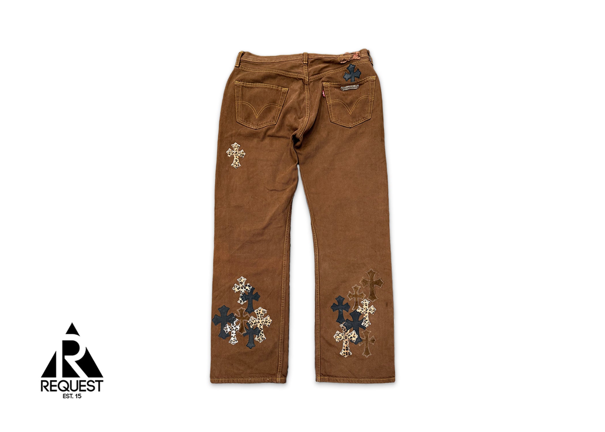 Levi's Brown Denim "Brown Black & Cheetah Crosses"