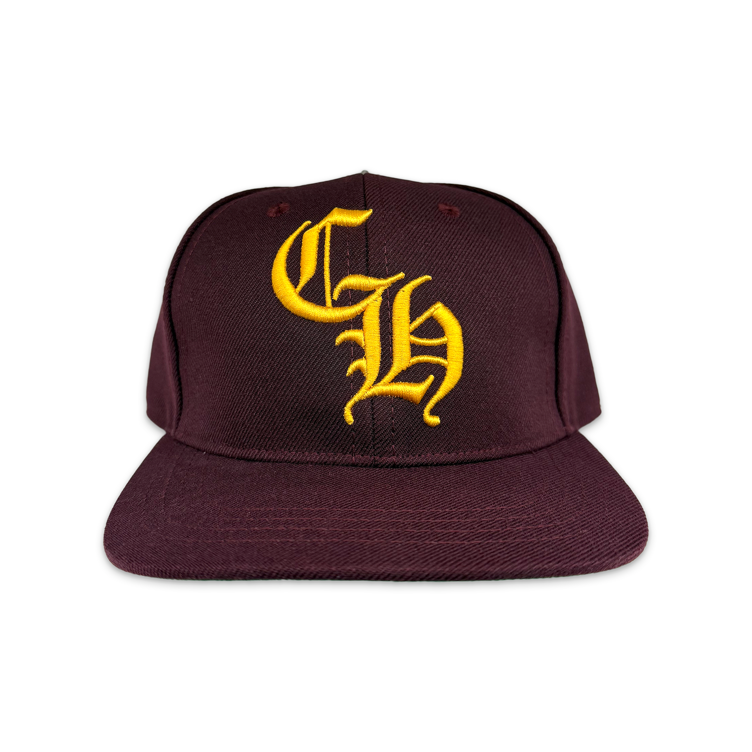 Baseball Snapback Hat "Maroon/Gold"