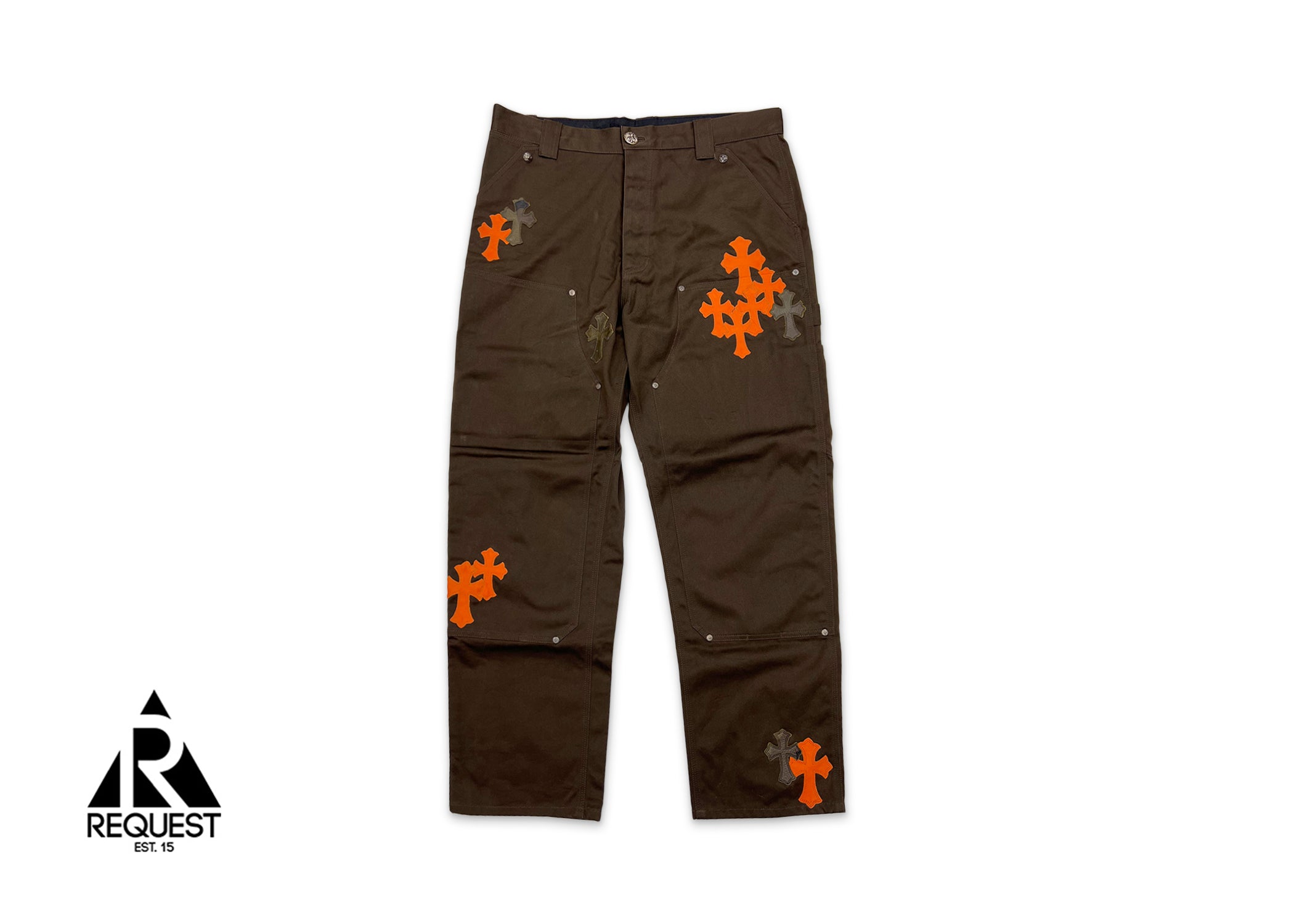 Brown Carpenter Pants "Orange & Camo"