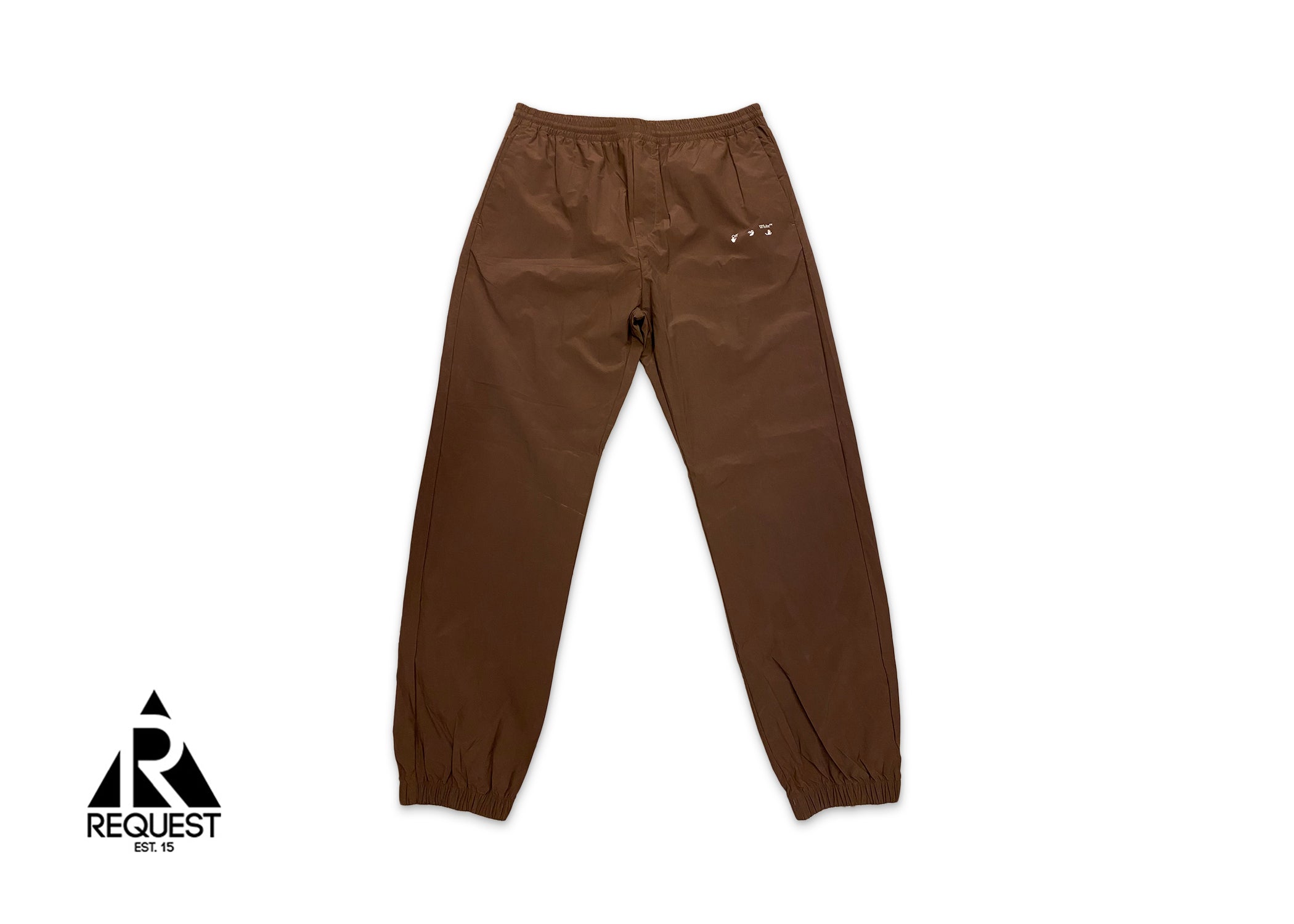 Off-White Polyester Track Pants "Brown"