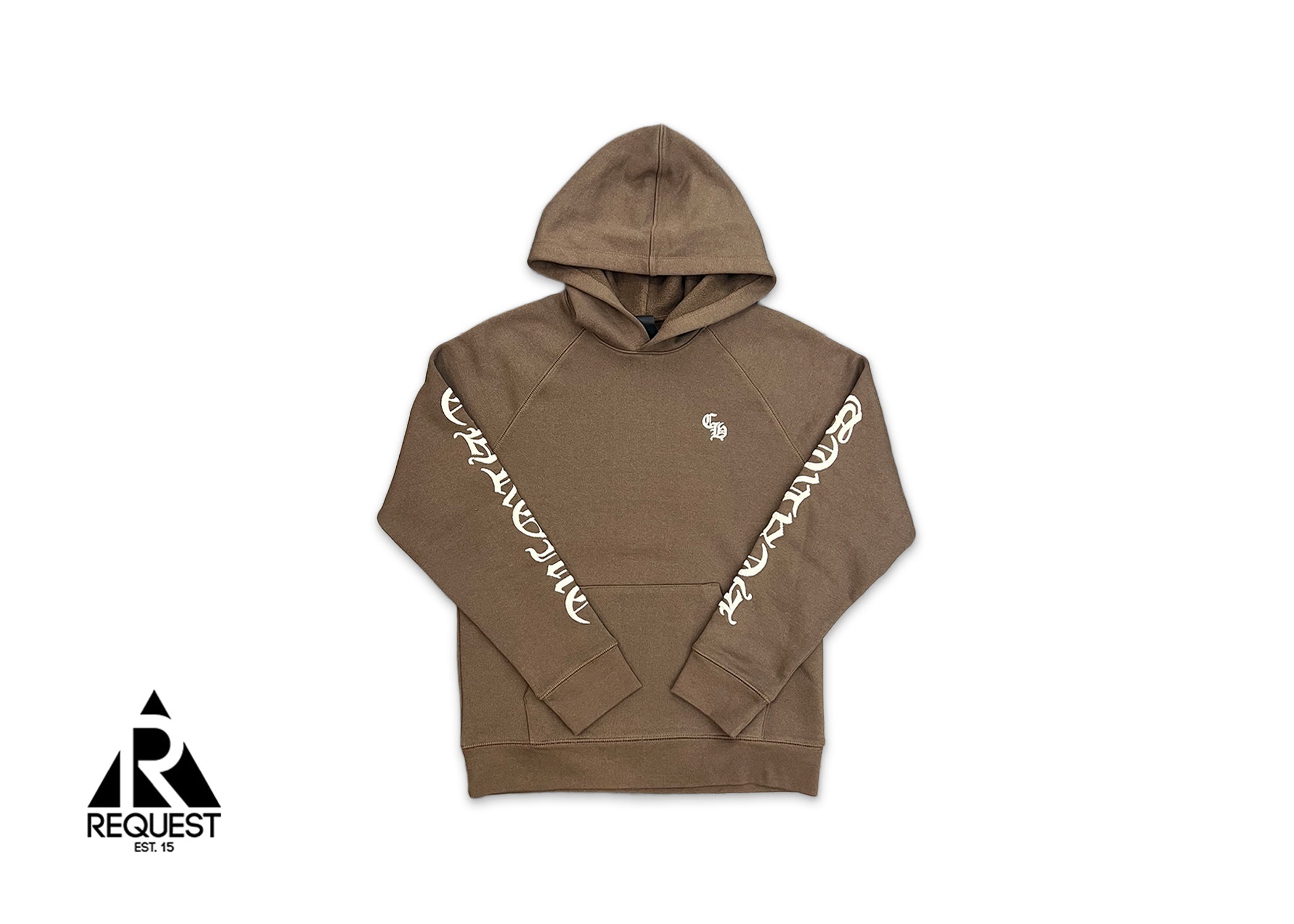 Embroidered Logo Hoodie "Brown”