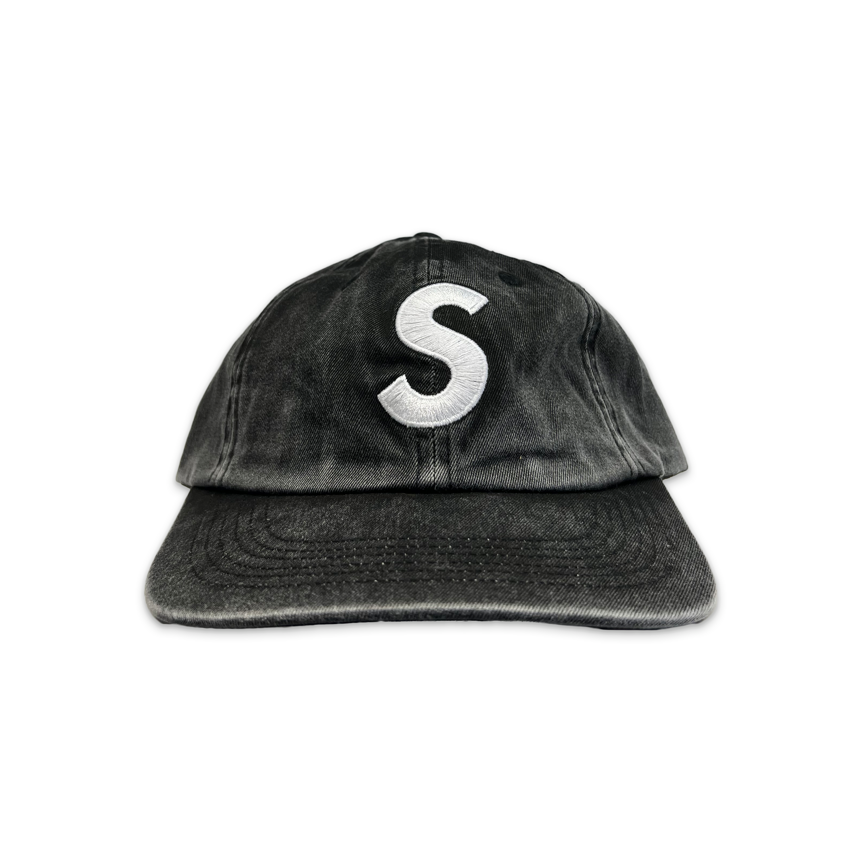 Pigment Coated Canvas S Logo 6-Panel Hat "Black"