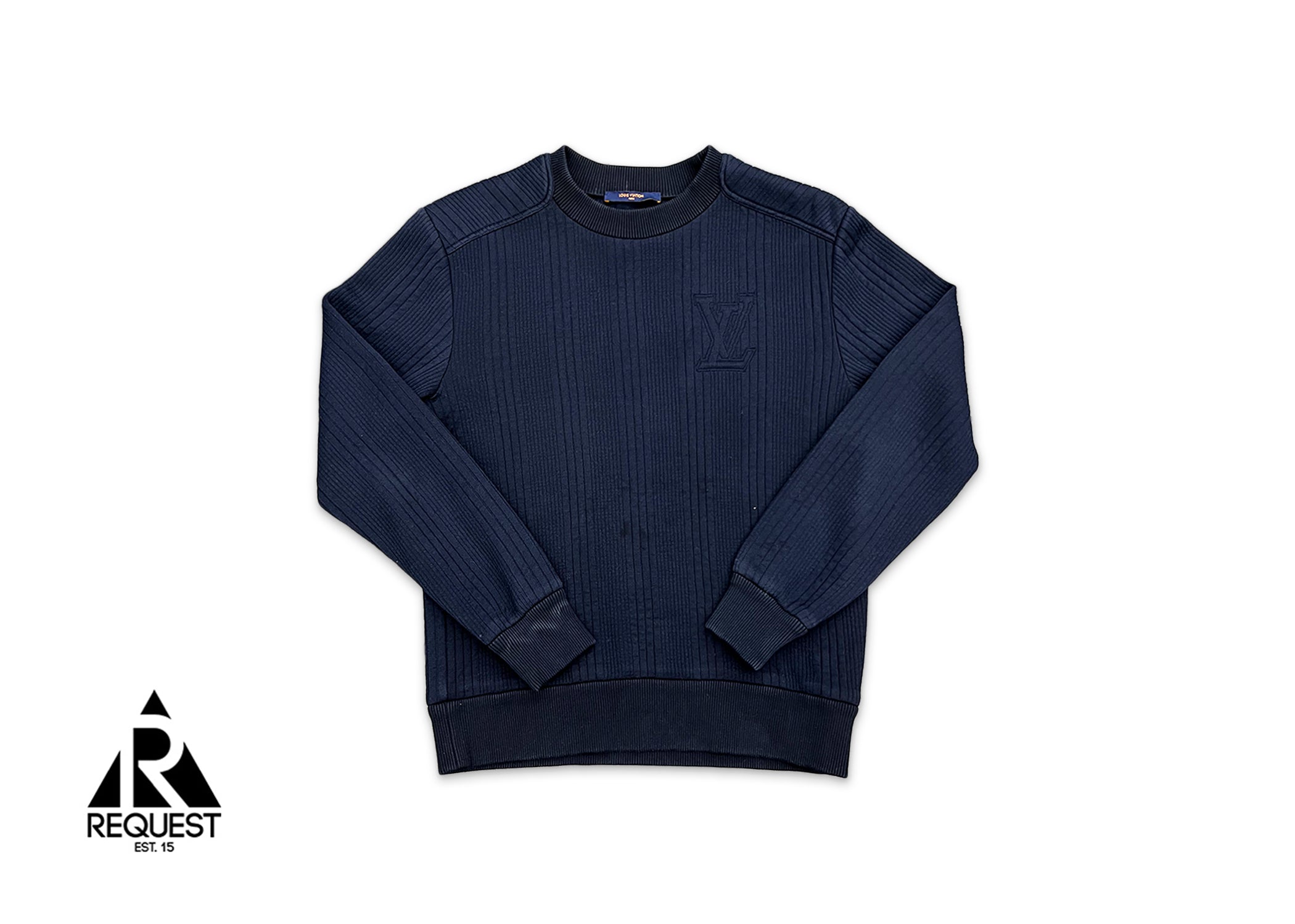 OBSOLETE Logo Sweatshirt With Shoulder Patches "Navy"