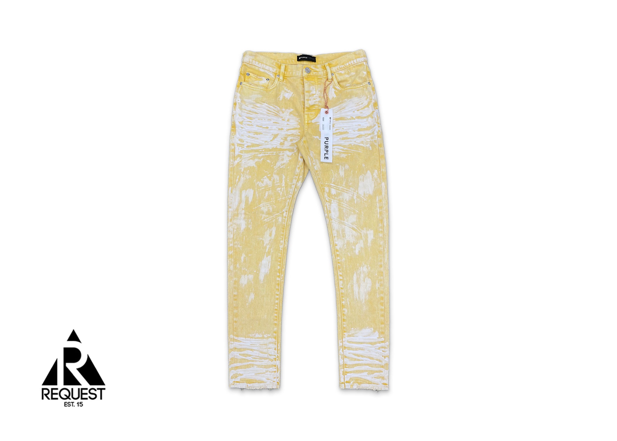 Purple Brand "Bright Yellow Hard Wax Jean"