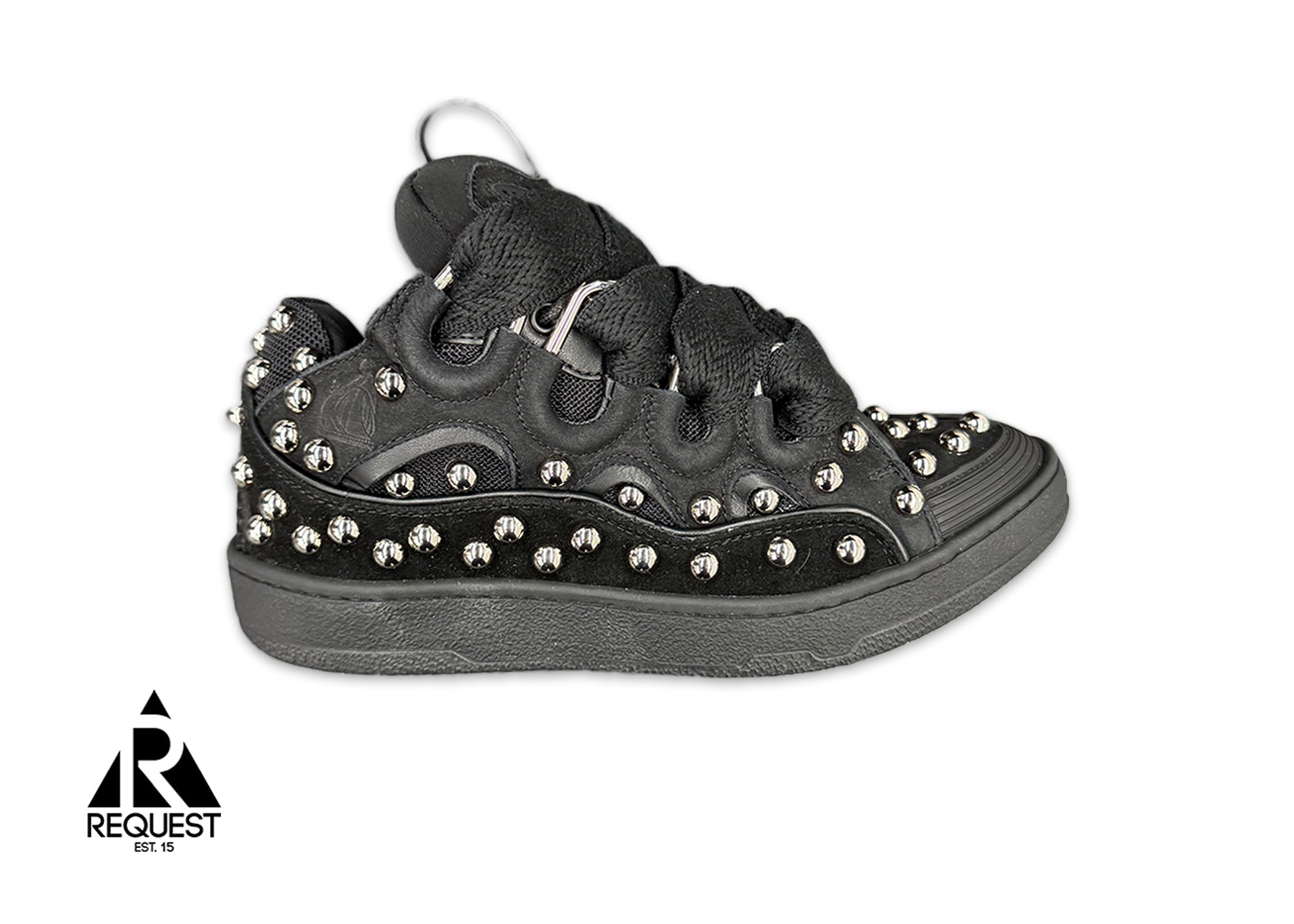 Studded Curb Sneaker "Triple Black"