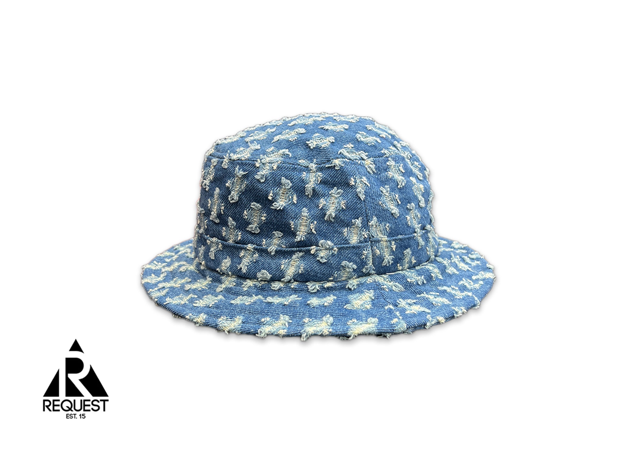Supreme, Hole Punch Denim Crusher Bucket Hat "Blue"