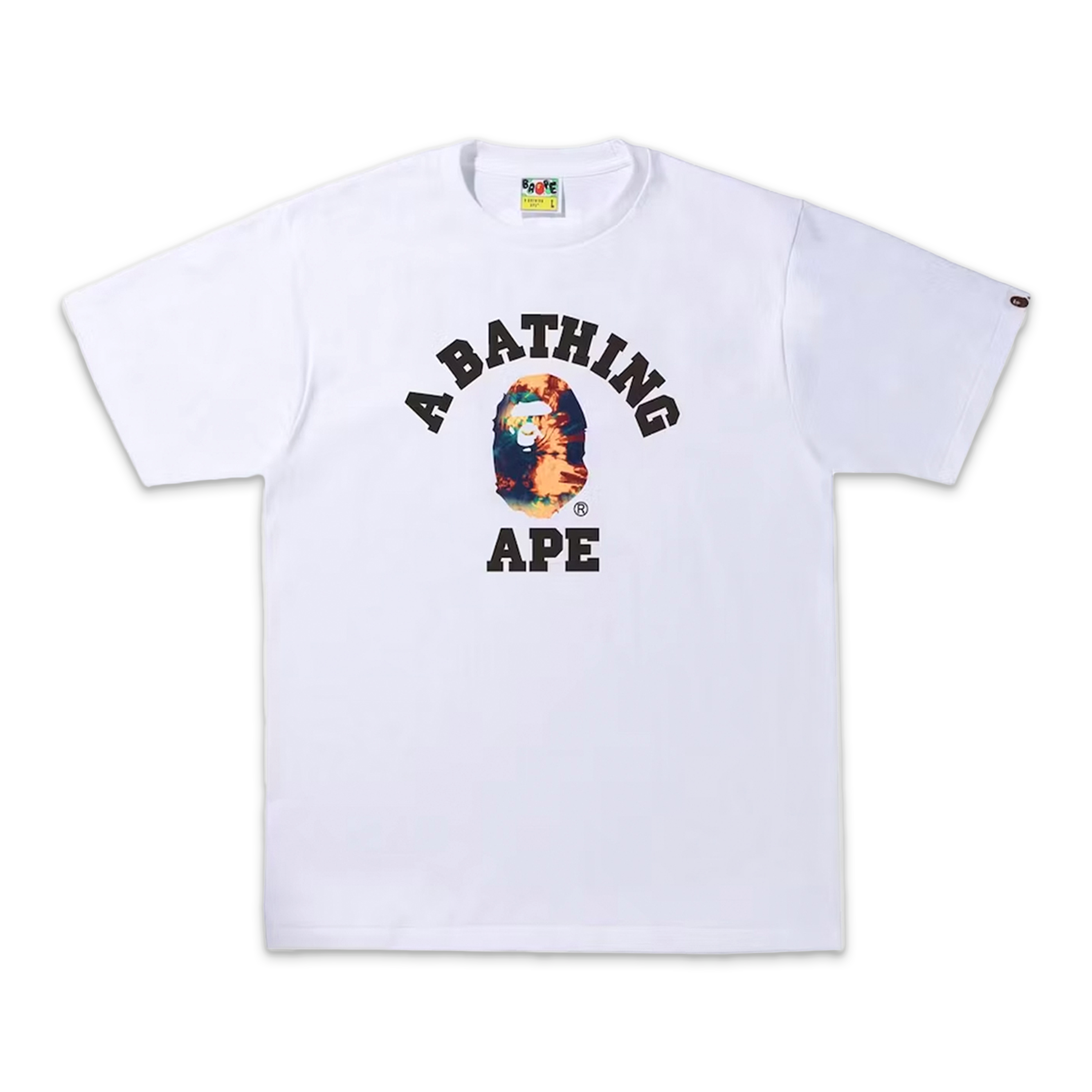 A Bathing Ape (BAPE), BAPE Tie Dye College Tee “White/Navy”