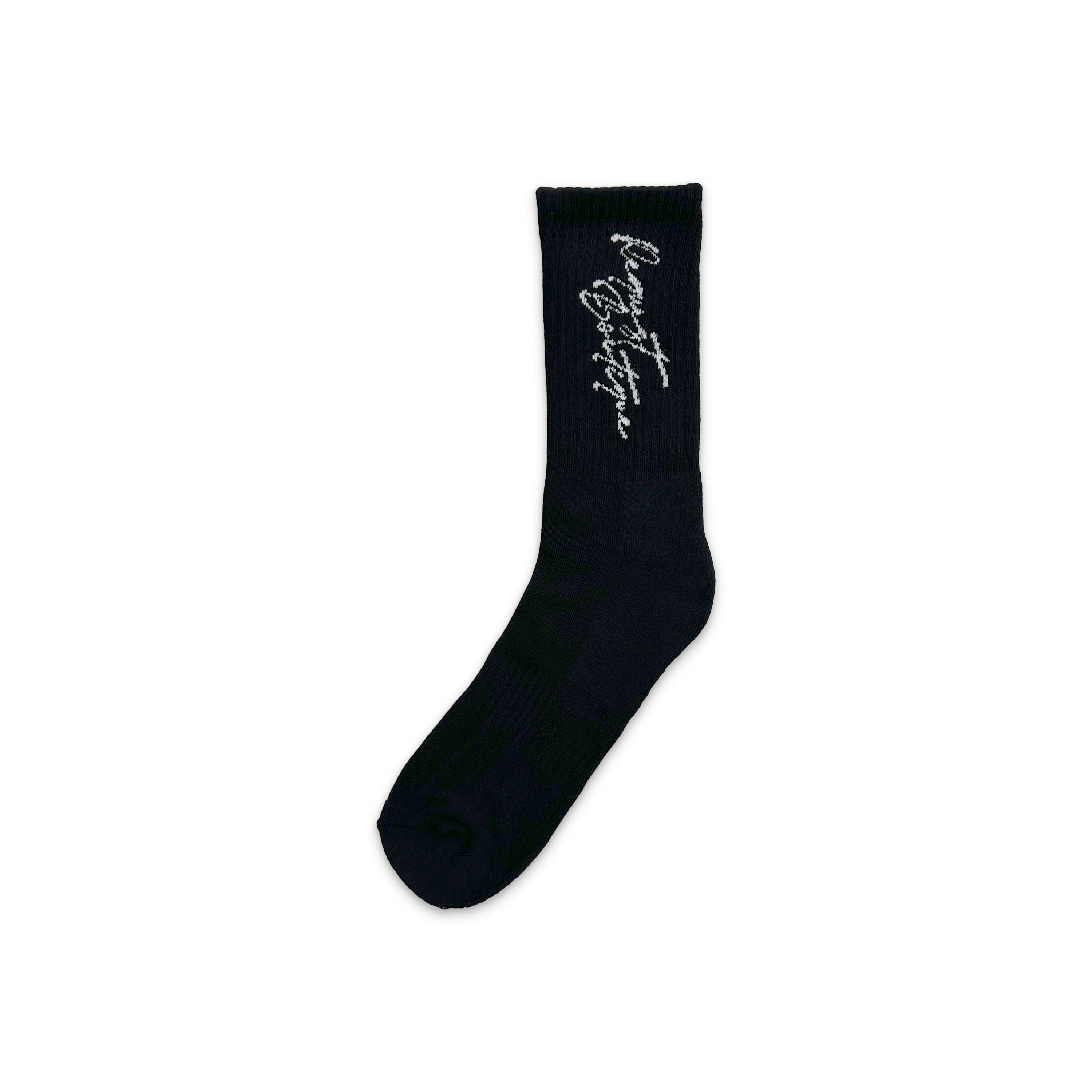 Request Vertical Script Socks "Black"