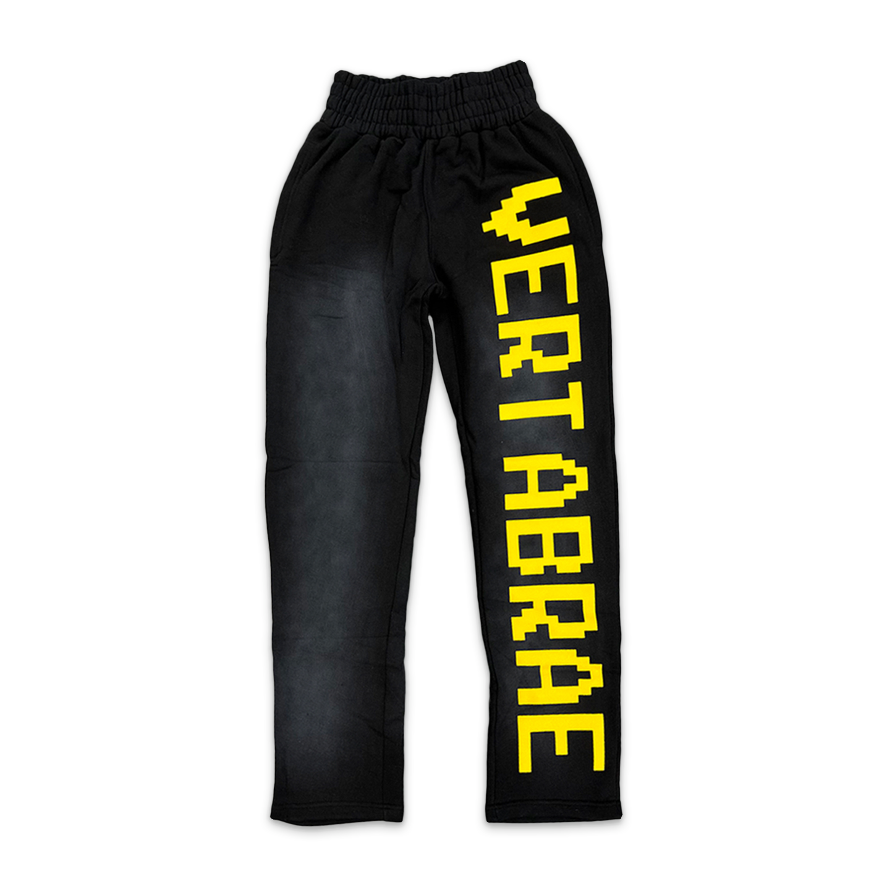 Sweatpants " Washed Black/Yellow”