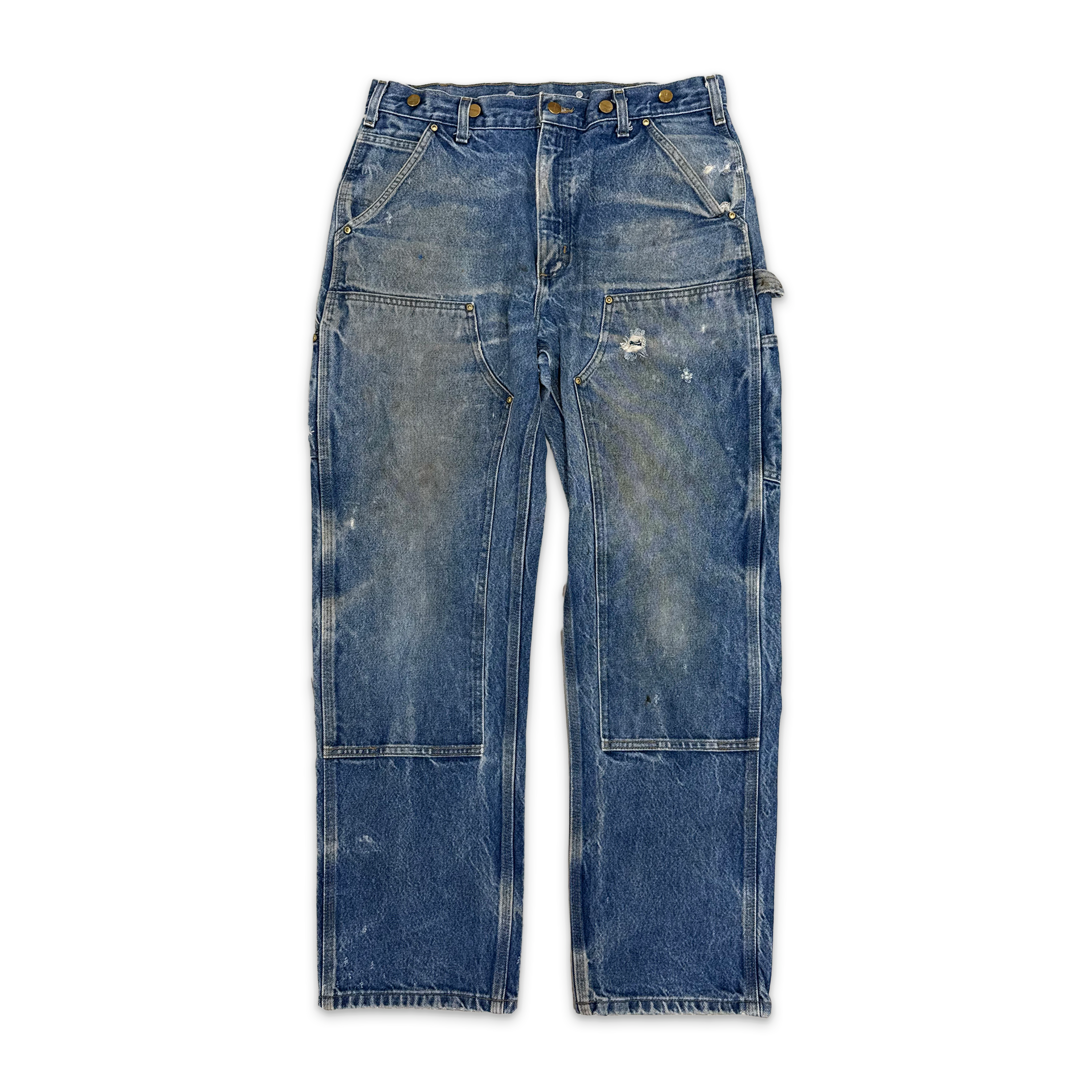 Carhartt Distressed Denim Carpenter Blue
