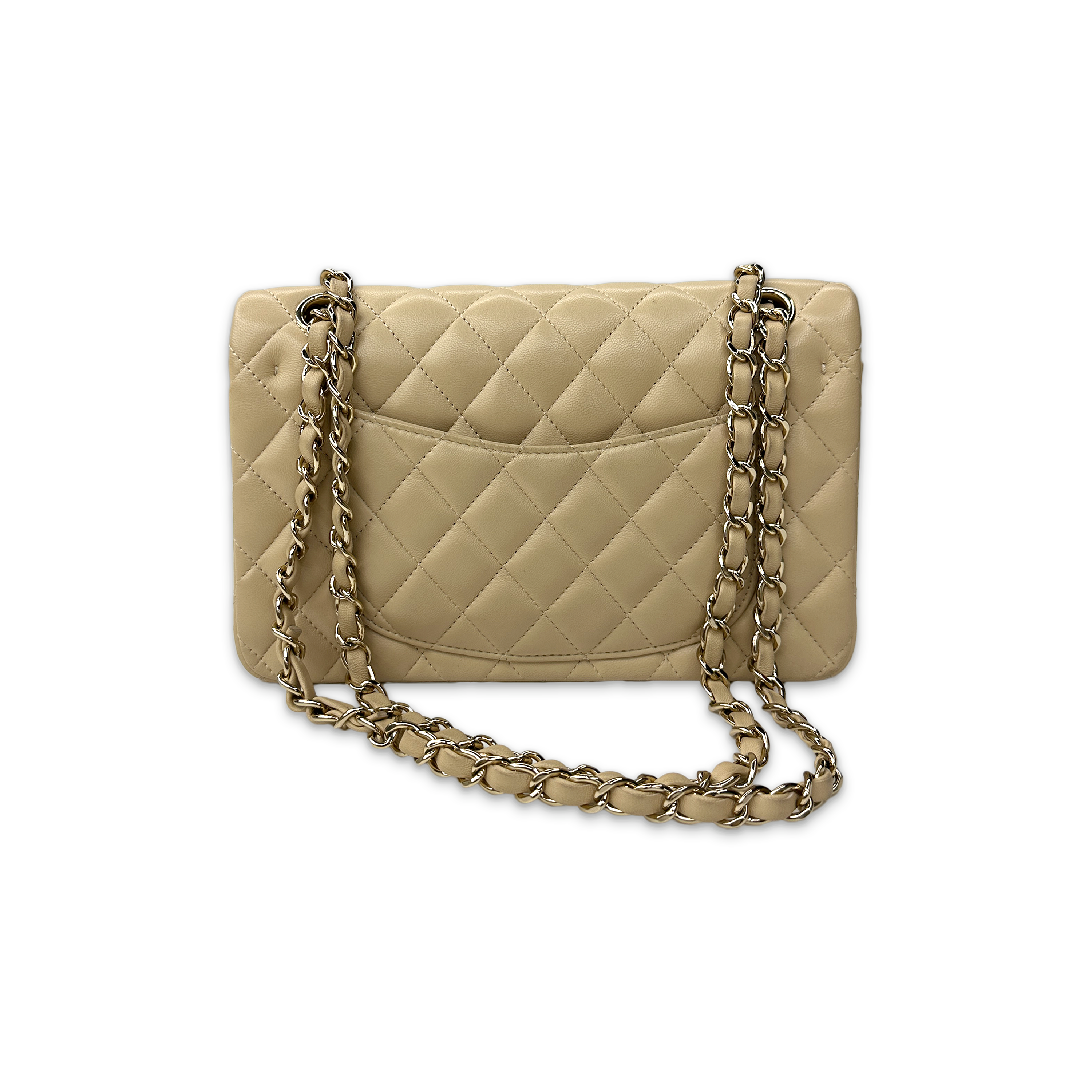 Chanel, Lambskin Quilted Classic Small Flap Bag "Beige"