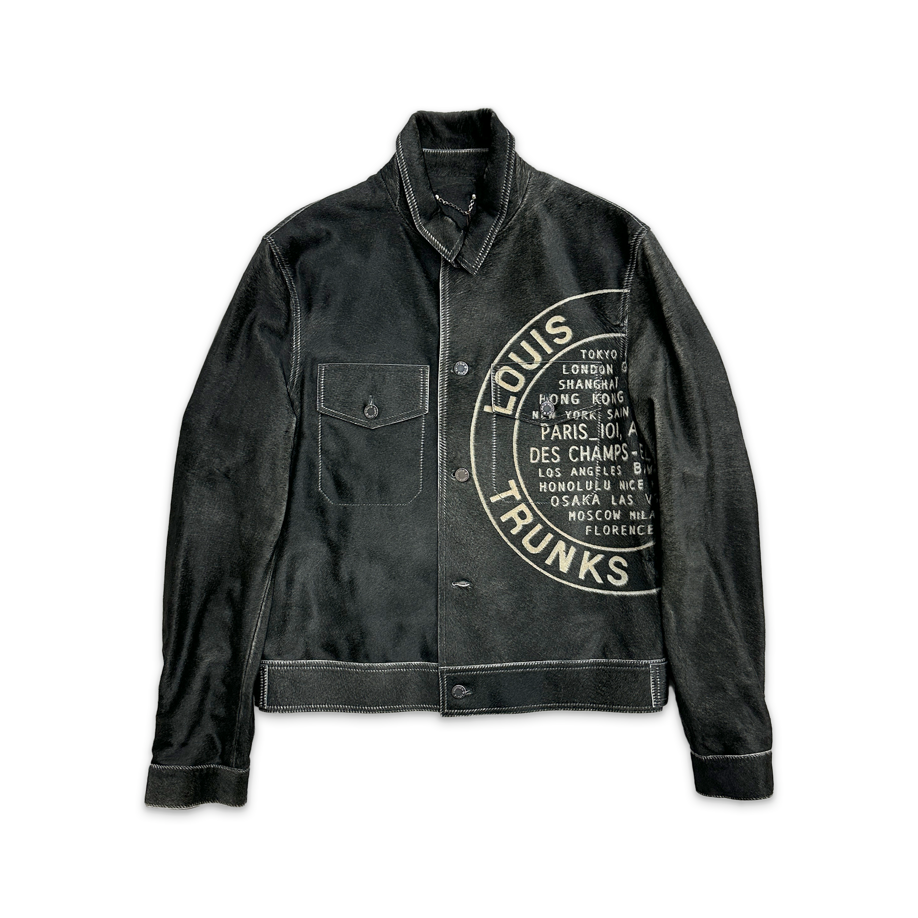 Louis Vuitton, FW16 Lasered Calf Hair Trucker Jacket