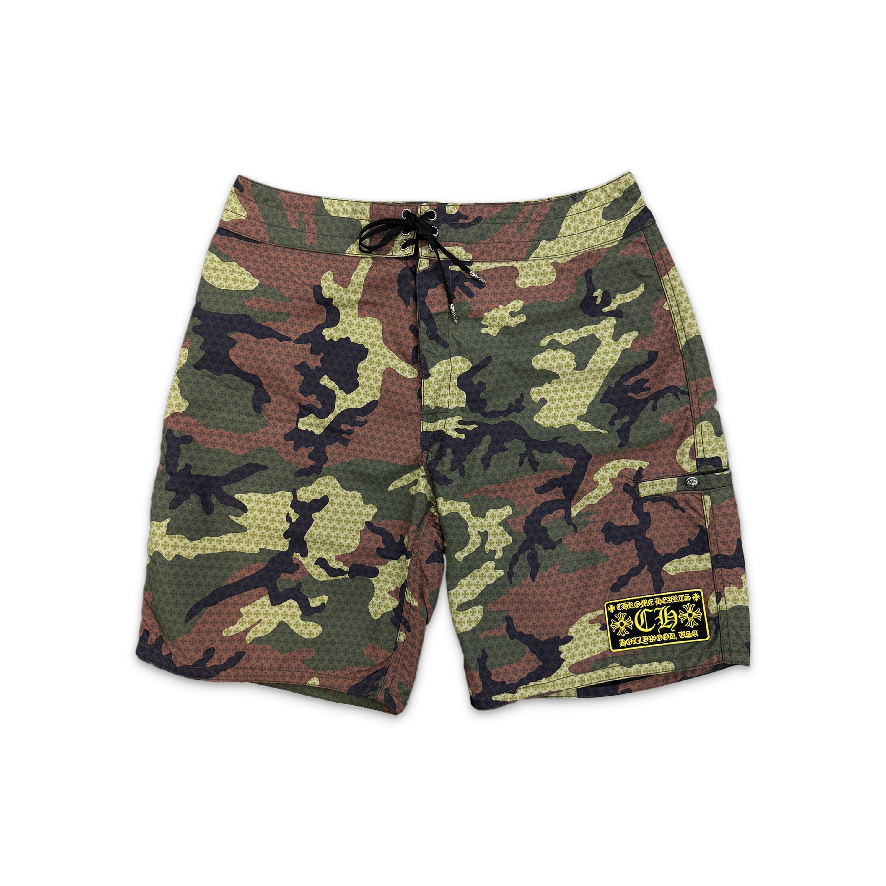 Patch Logo Motif Swim Trunks "Camo"