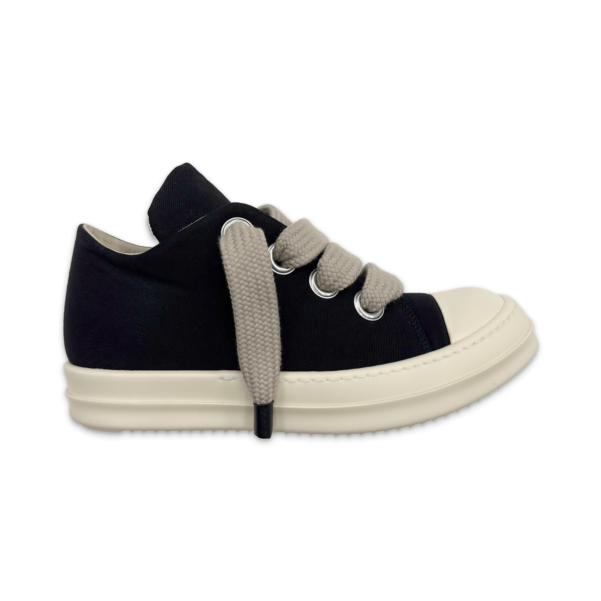 RICK OWENS DRKSHDW CANVAS LOW SNEAKER BLACK & MILK SIZE 39 EU Denim Shoes - Low Sneaks - LABELS main image 3