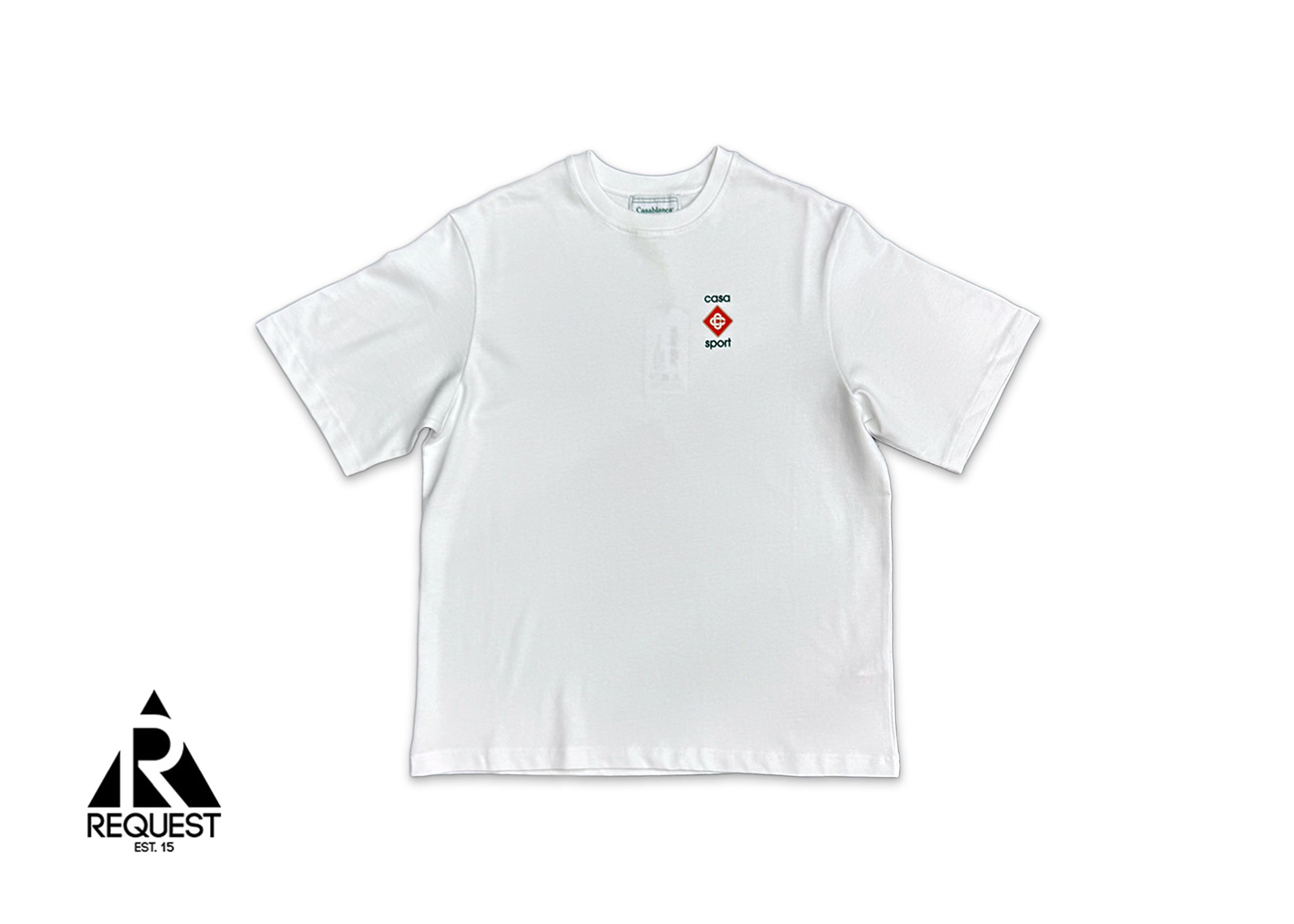 Casa Sport Icon 3D Printed Oversized Tee "White"