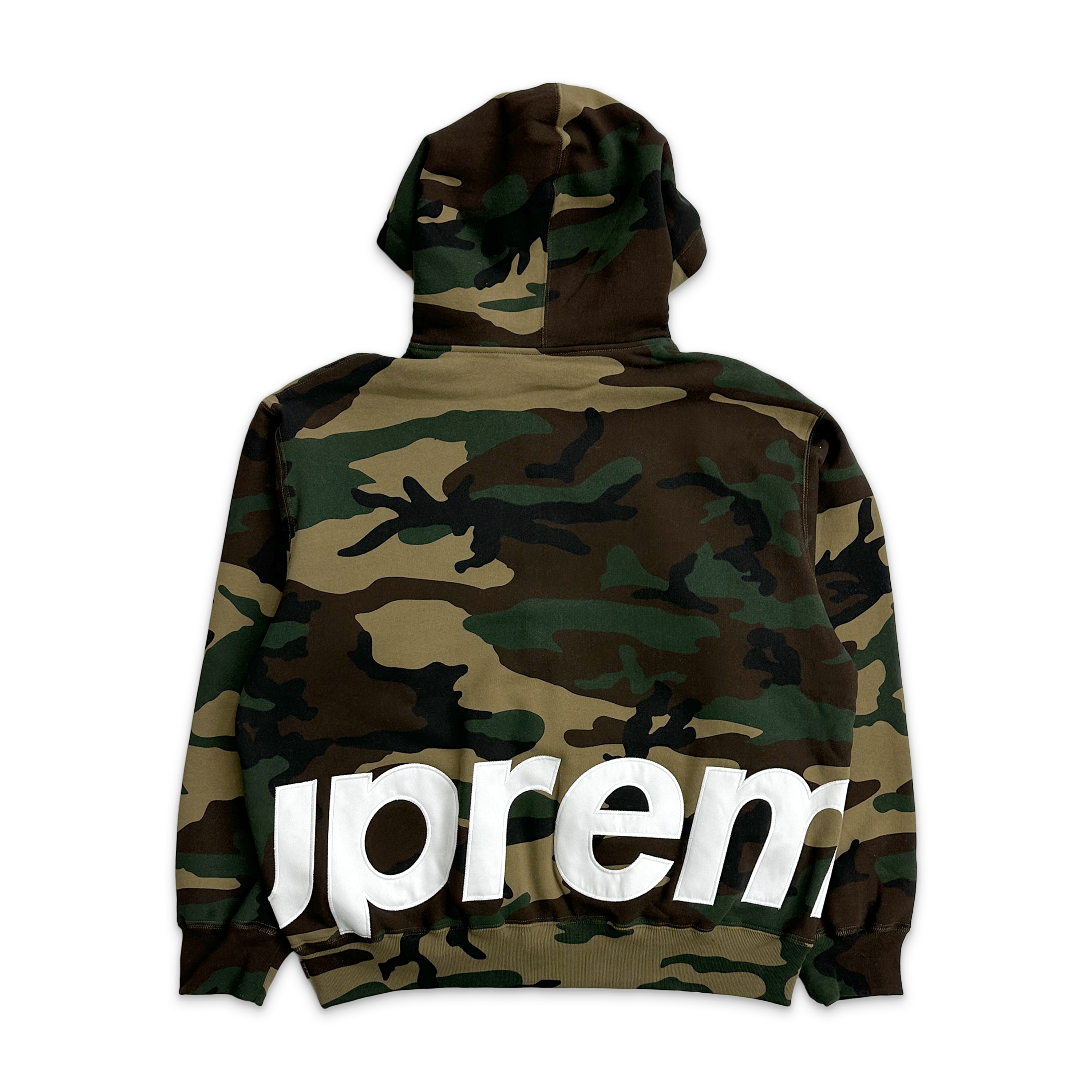 Big Logo Zip Up Hooded Sweatshirt "Woodland Camo"