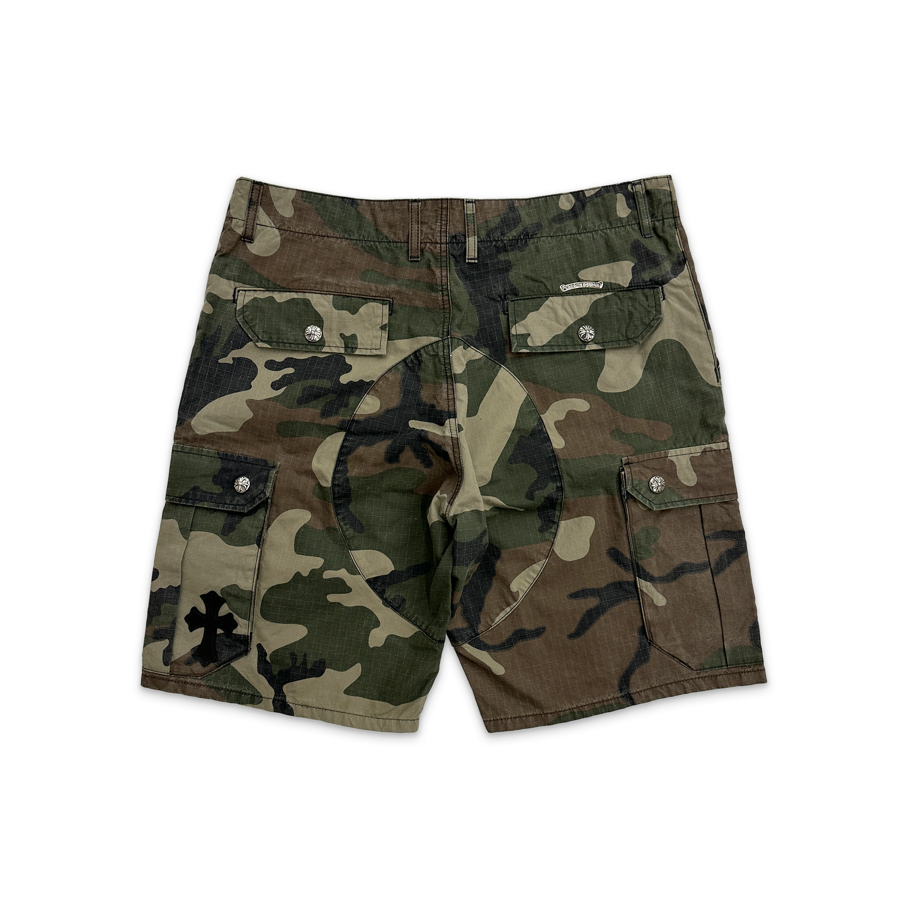 Chrome Hearts, Ripstop Cargo Shorts w/ 2 Crosses "Camo"