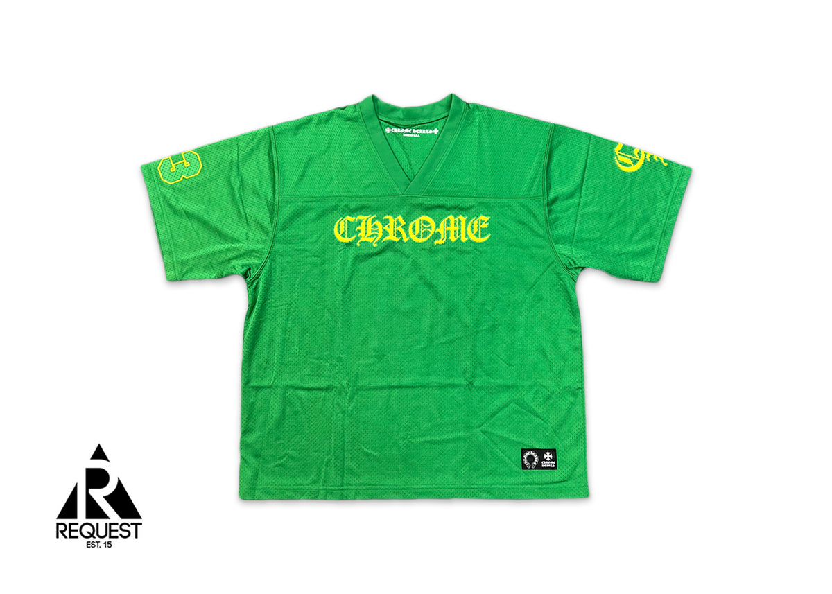 Sports Mesh Short Sleeve Warm Up Jersey “Green/Yellow”