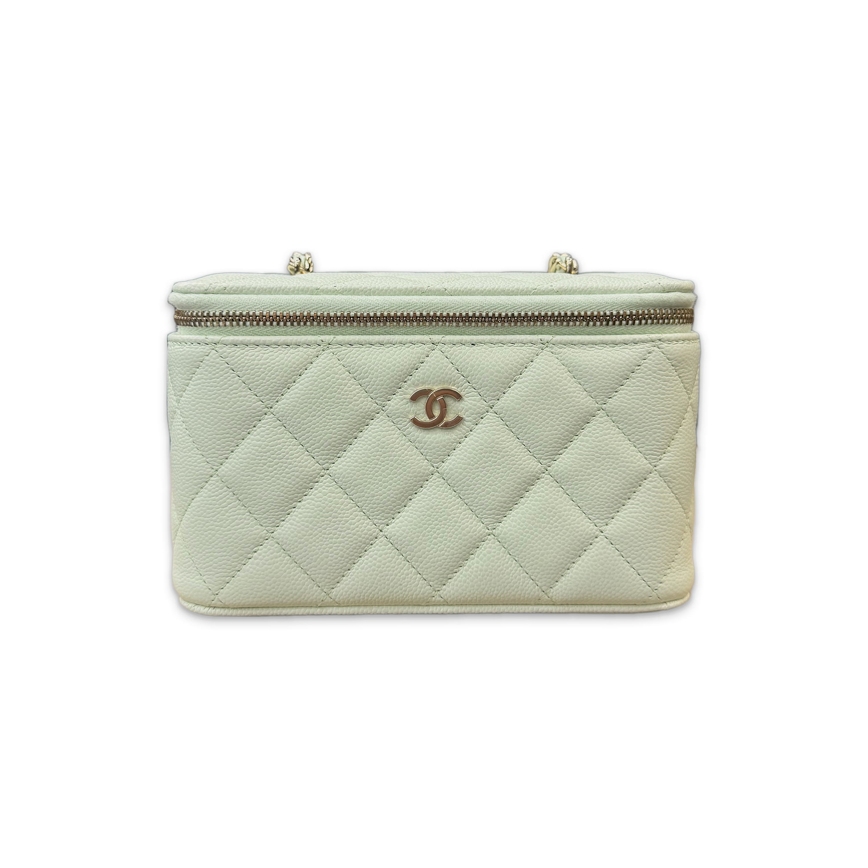 Classic Long Vanity Bag W/ Chain "Nager Green"