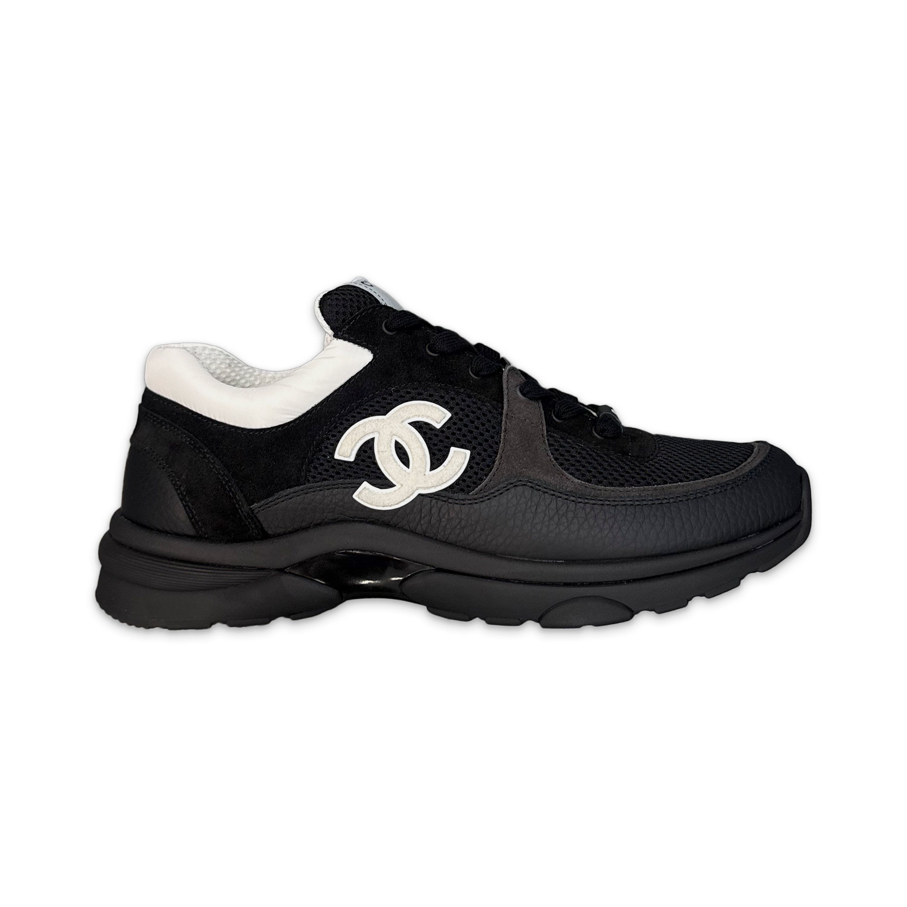 Chanel, Low Top Trainer "Black White"
