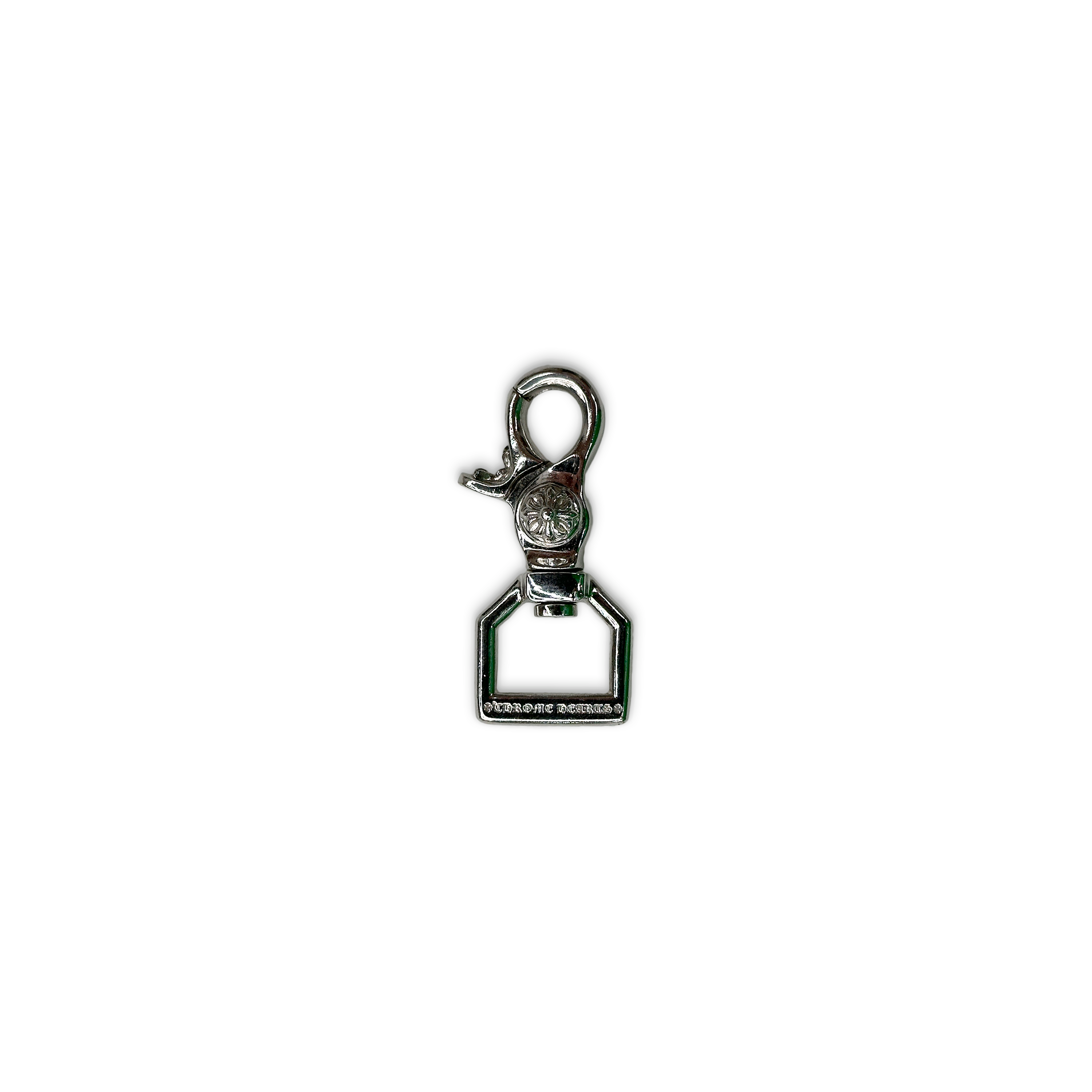 Chrome Hearts, Rhodium Box Keychain w/ Clasp