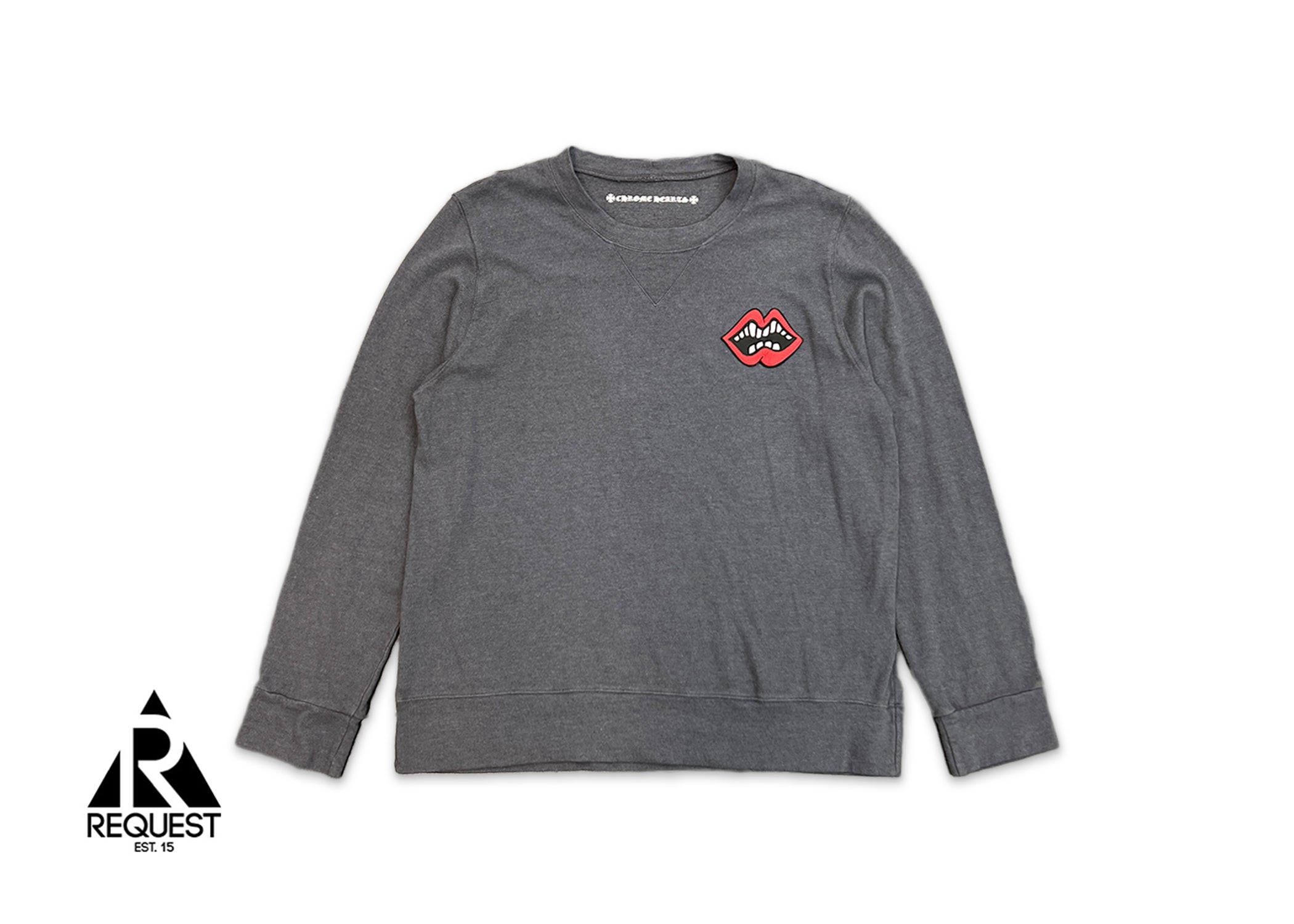 Chomper Patch Crewneck Sweater "Grey"