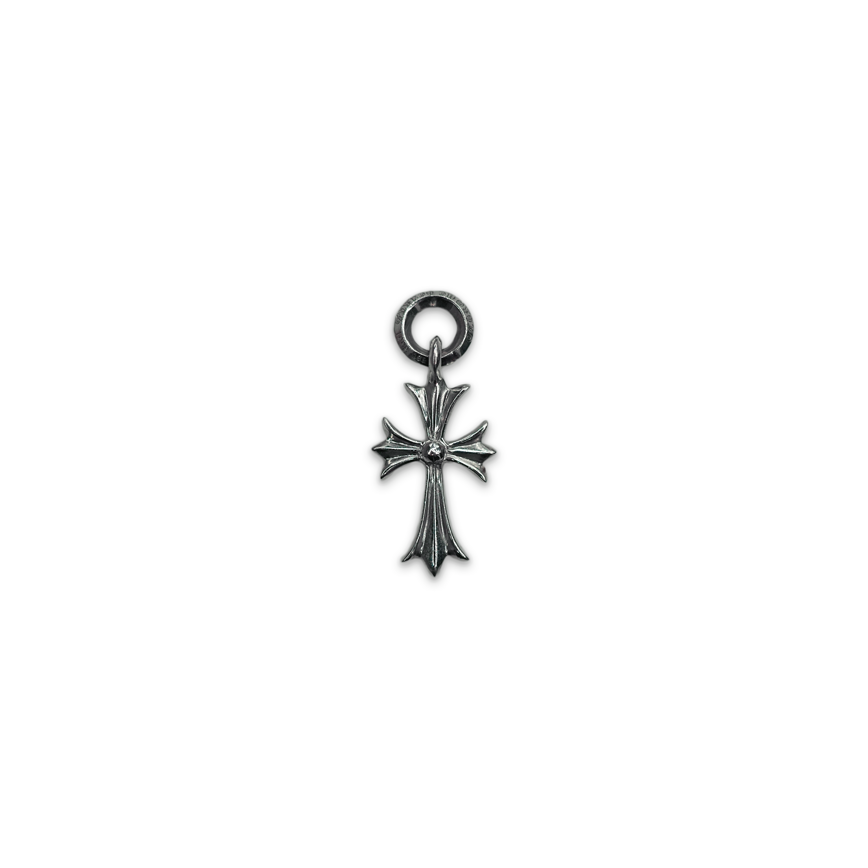 Diamond Tiny Cross Pendant 18K White Gold