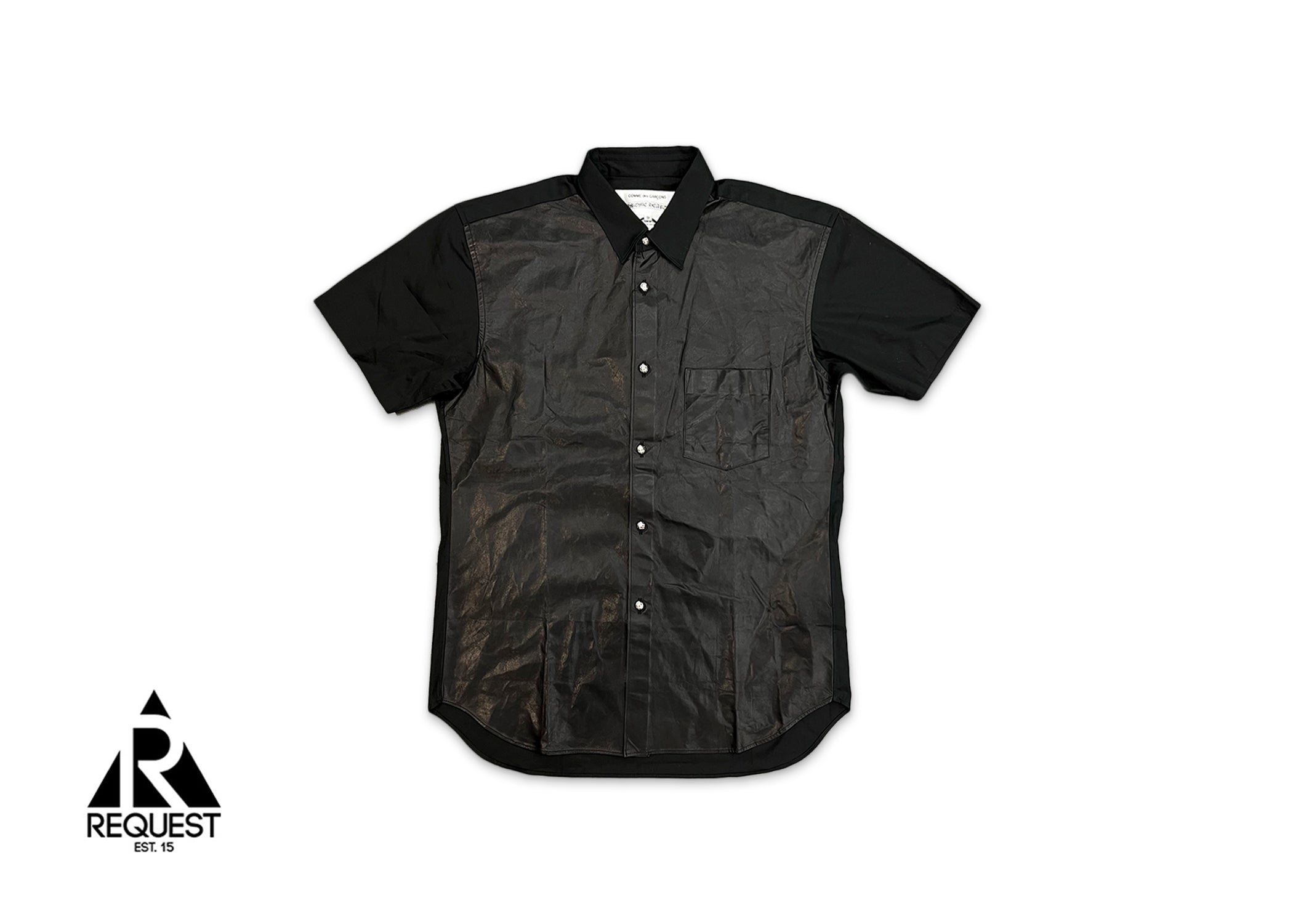 x Comme Des Garçons Leather Button up Shirt "Black"