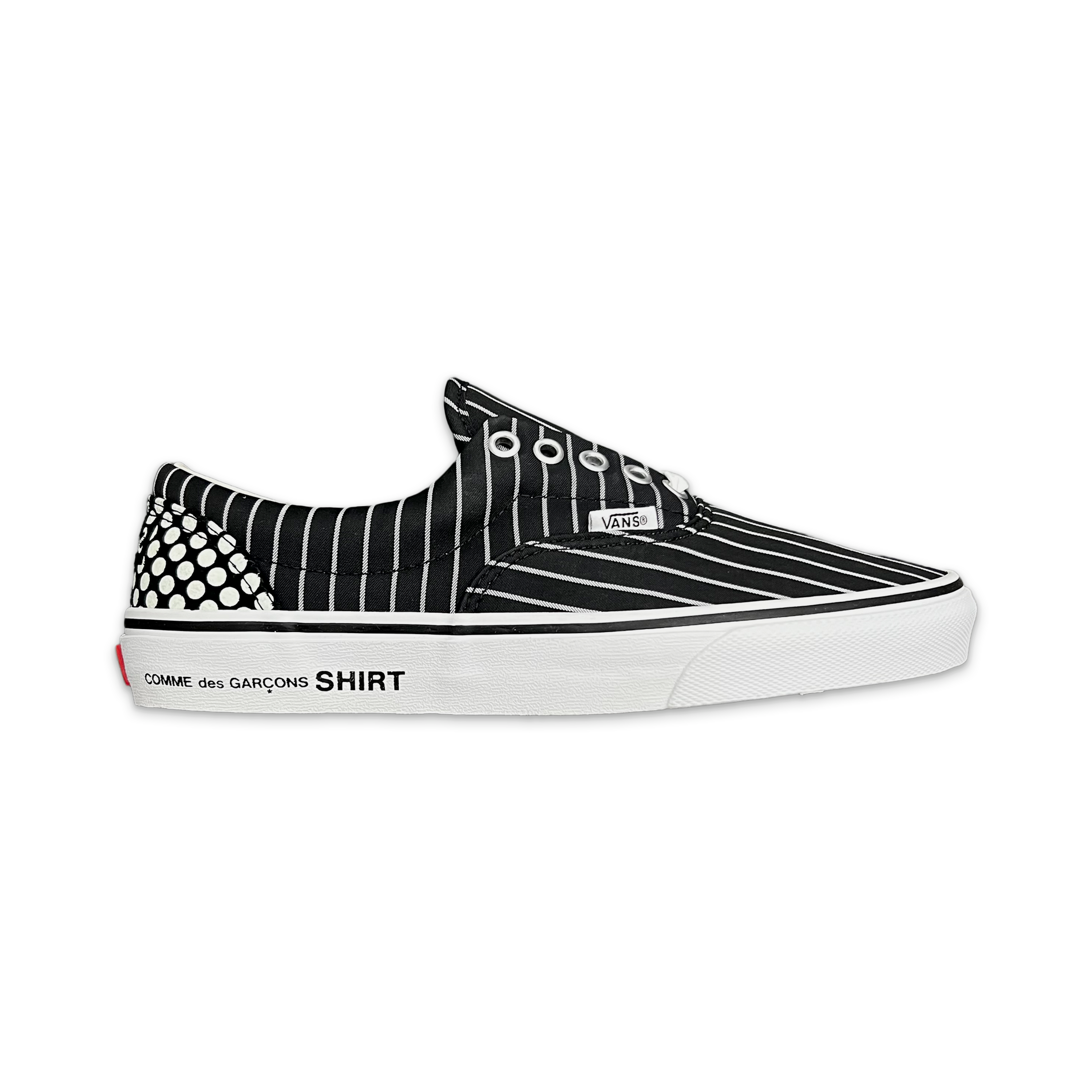 x CDG Pinstripe Era Vans "Black"
