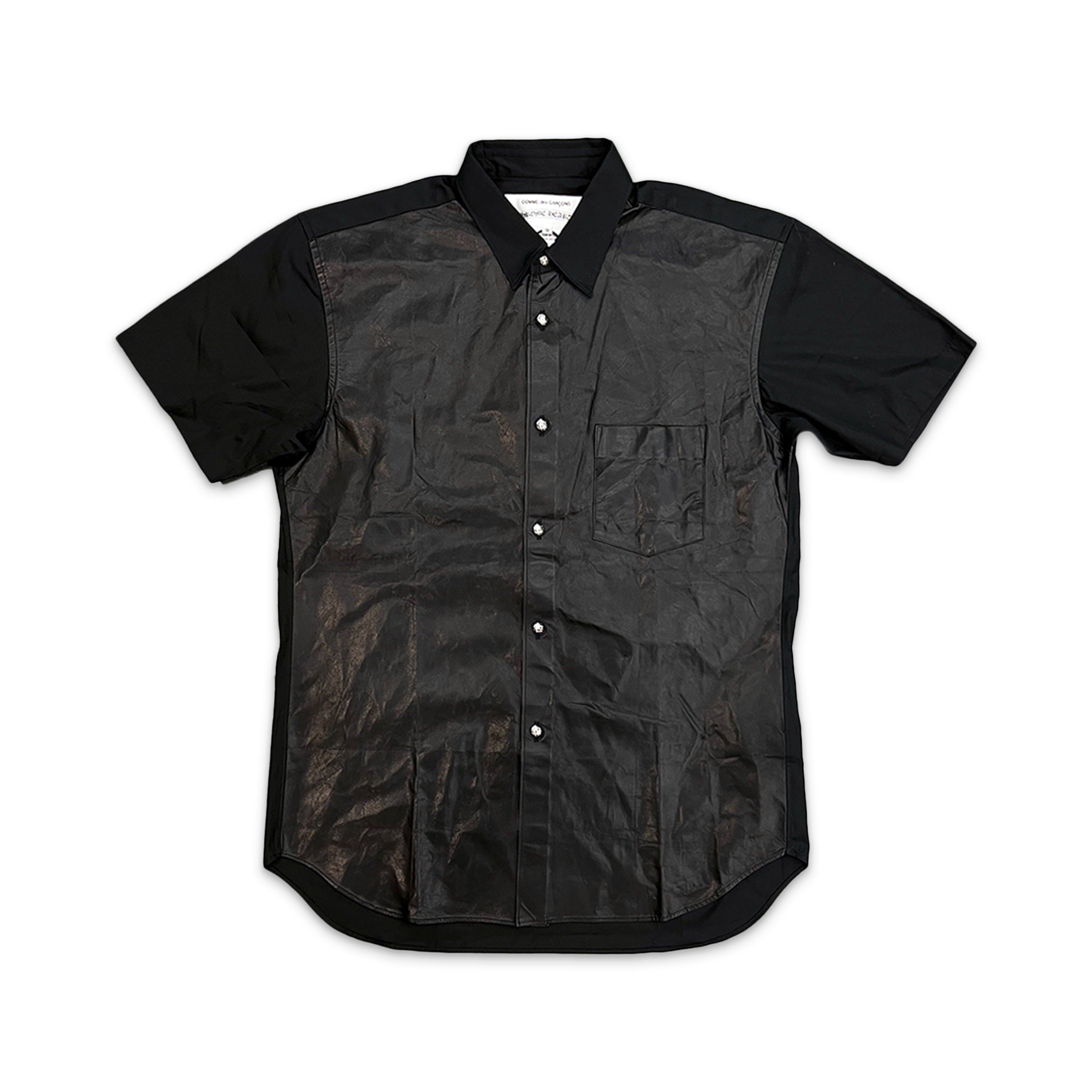 x Comme Des Garçons Leather Button up Shirt