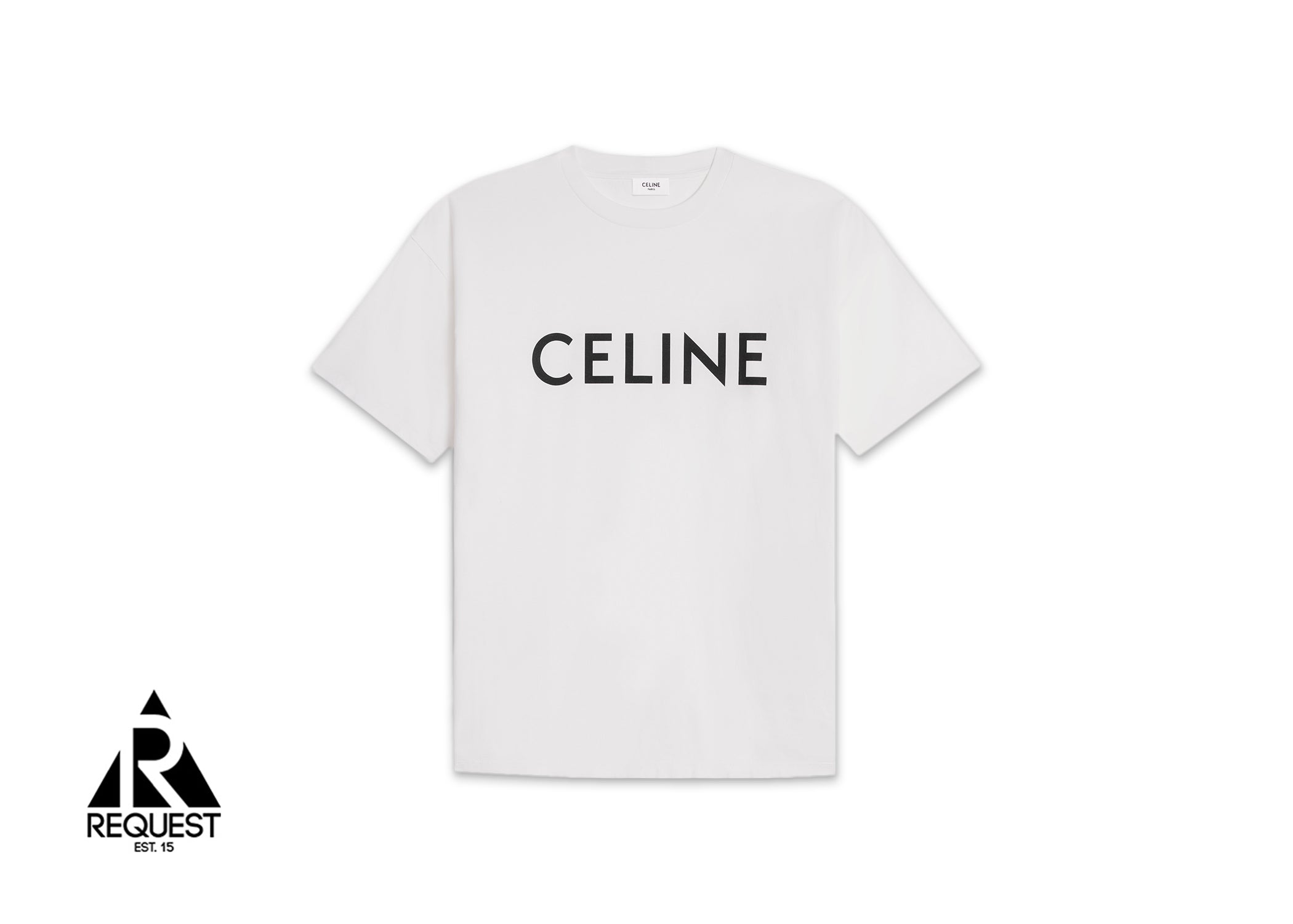 Celine Loose Fit Logo Tee "White/Black"