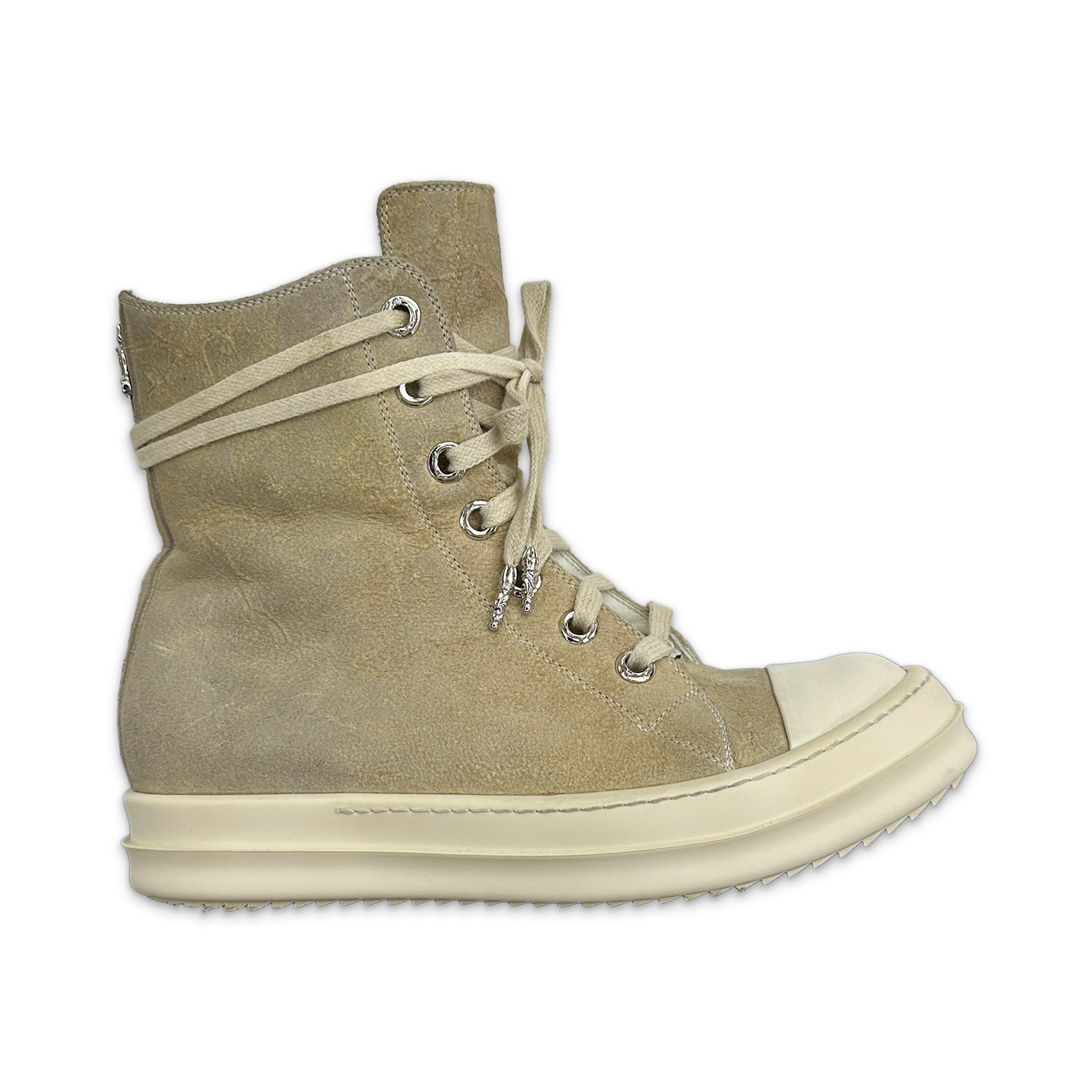 x Rick Owens Ramone High "Biege Blistered Suede"