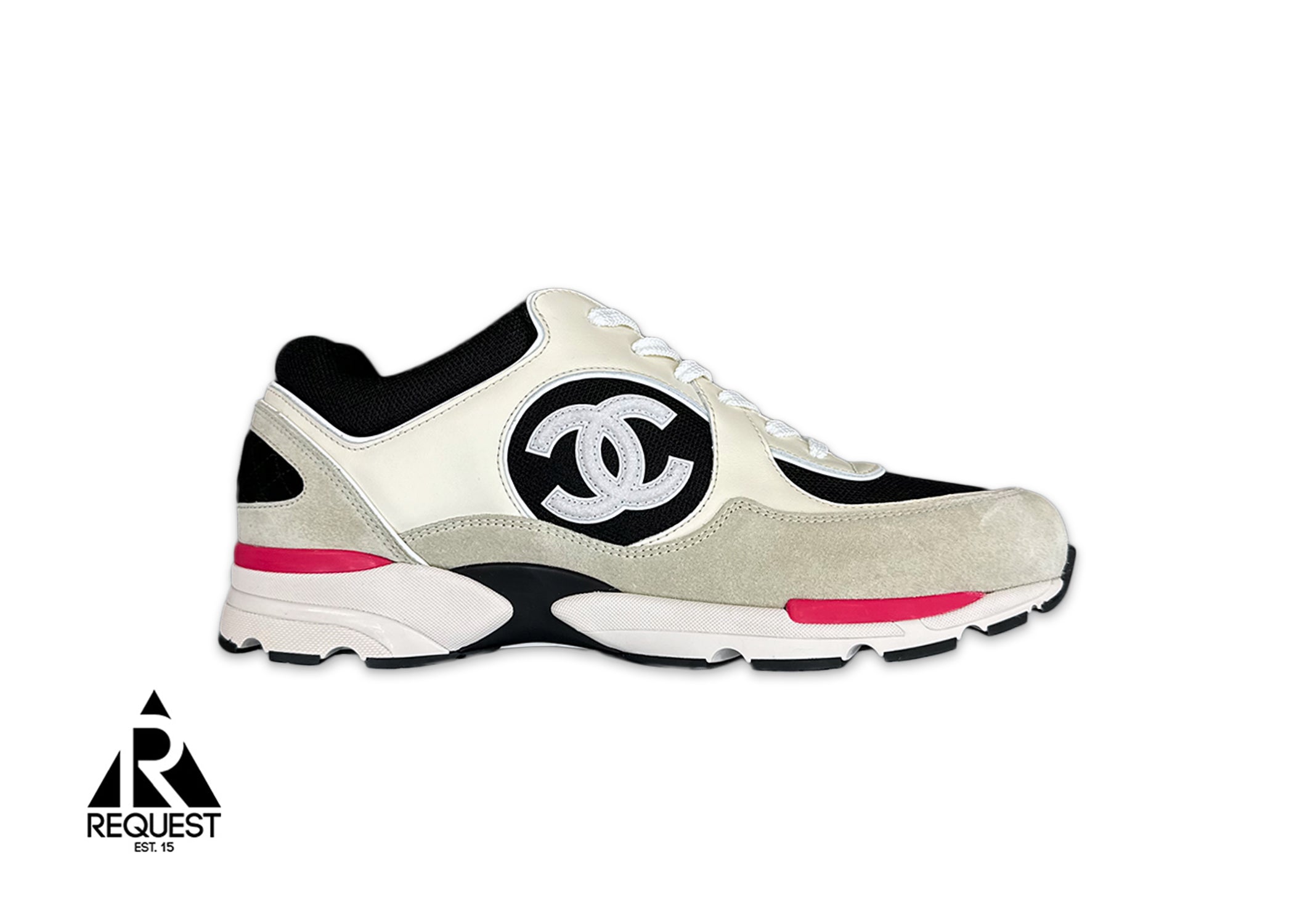 Chanel CC Logo Trainer "Ivory Black Beige"