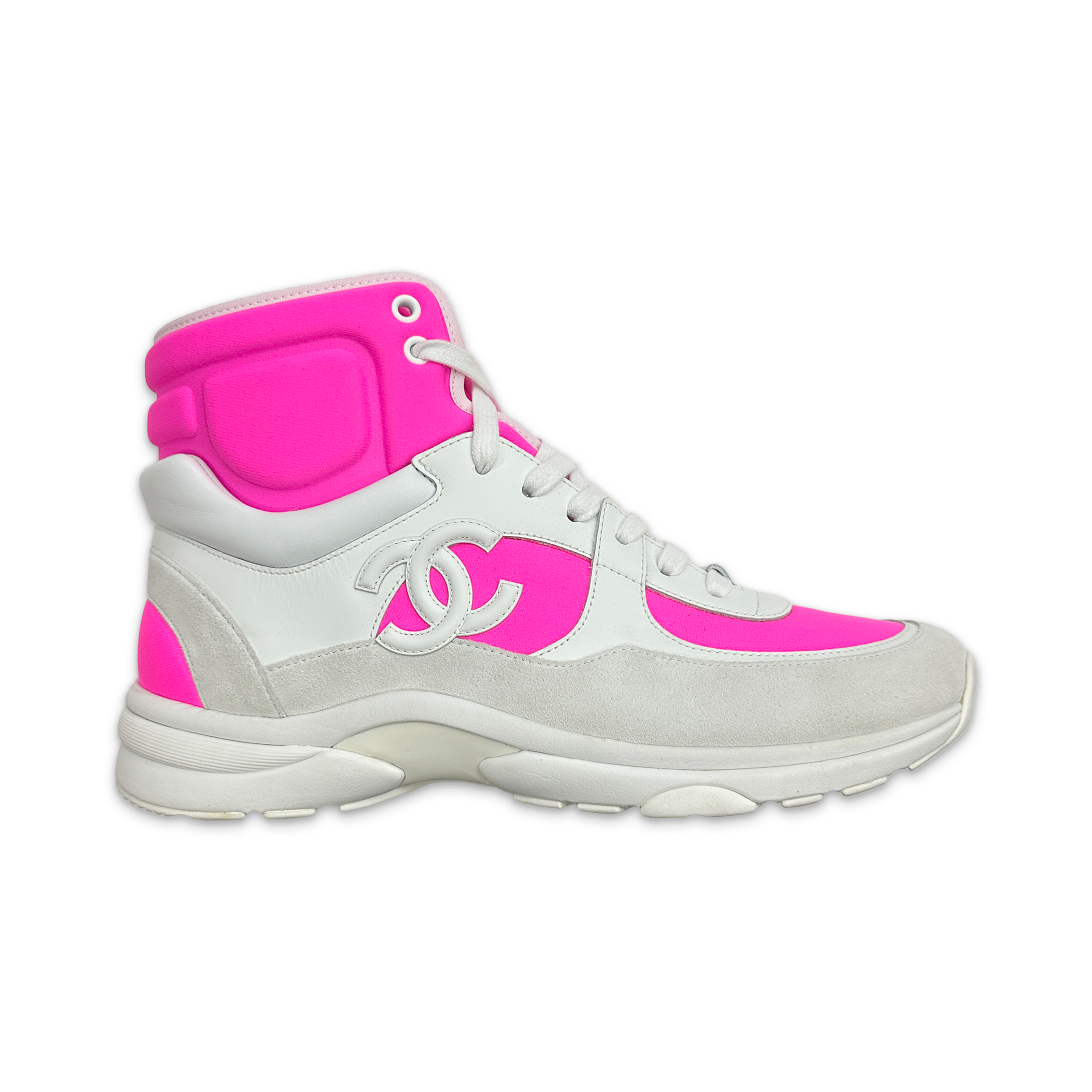 High Top Trainer “Pink & White"