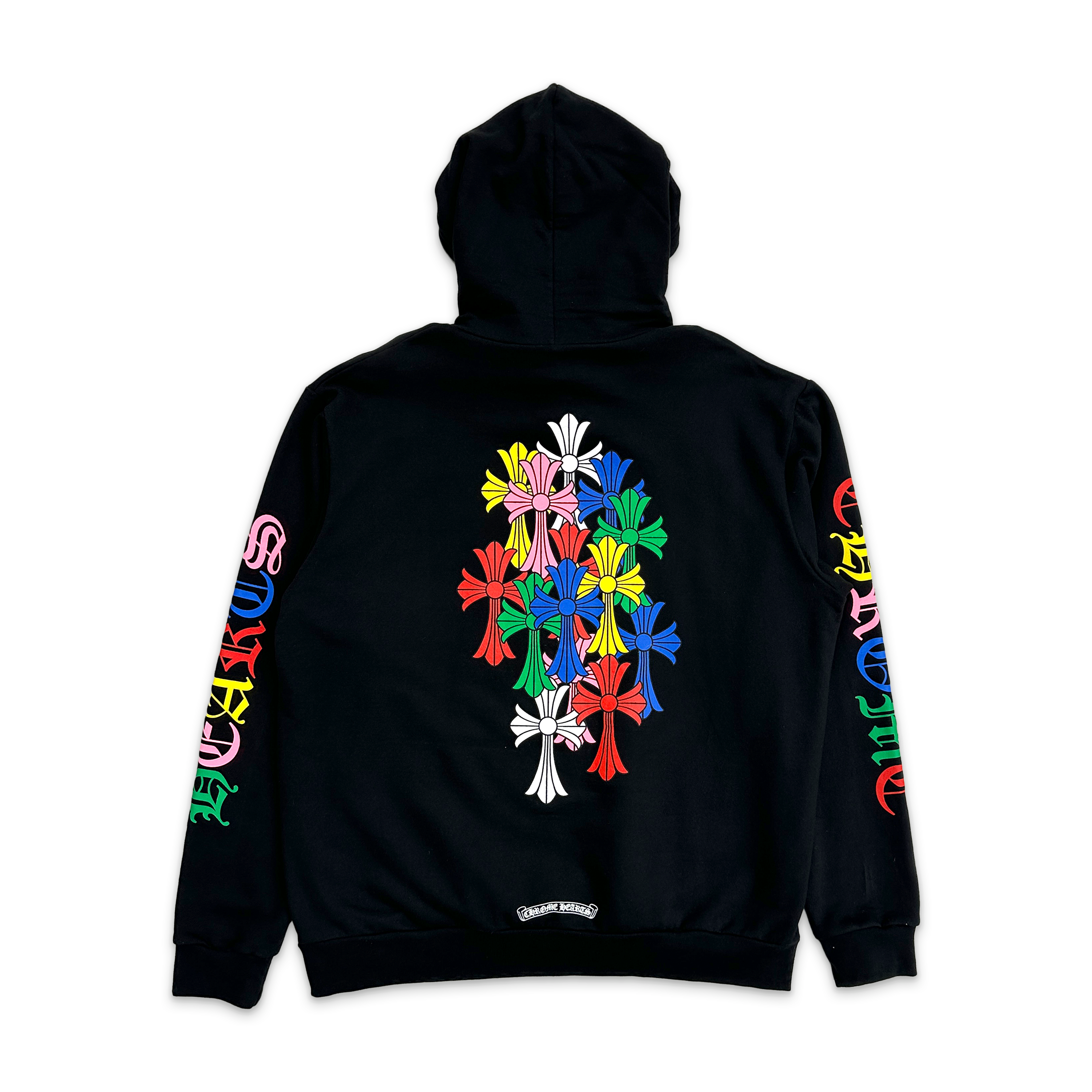 Chrome Hearts, Cemetery Cross Print Pullover Hoodie "Black Multi"