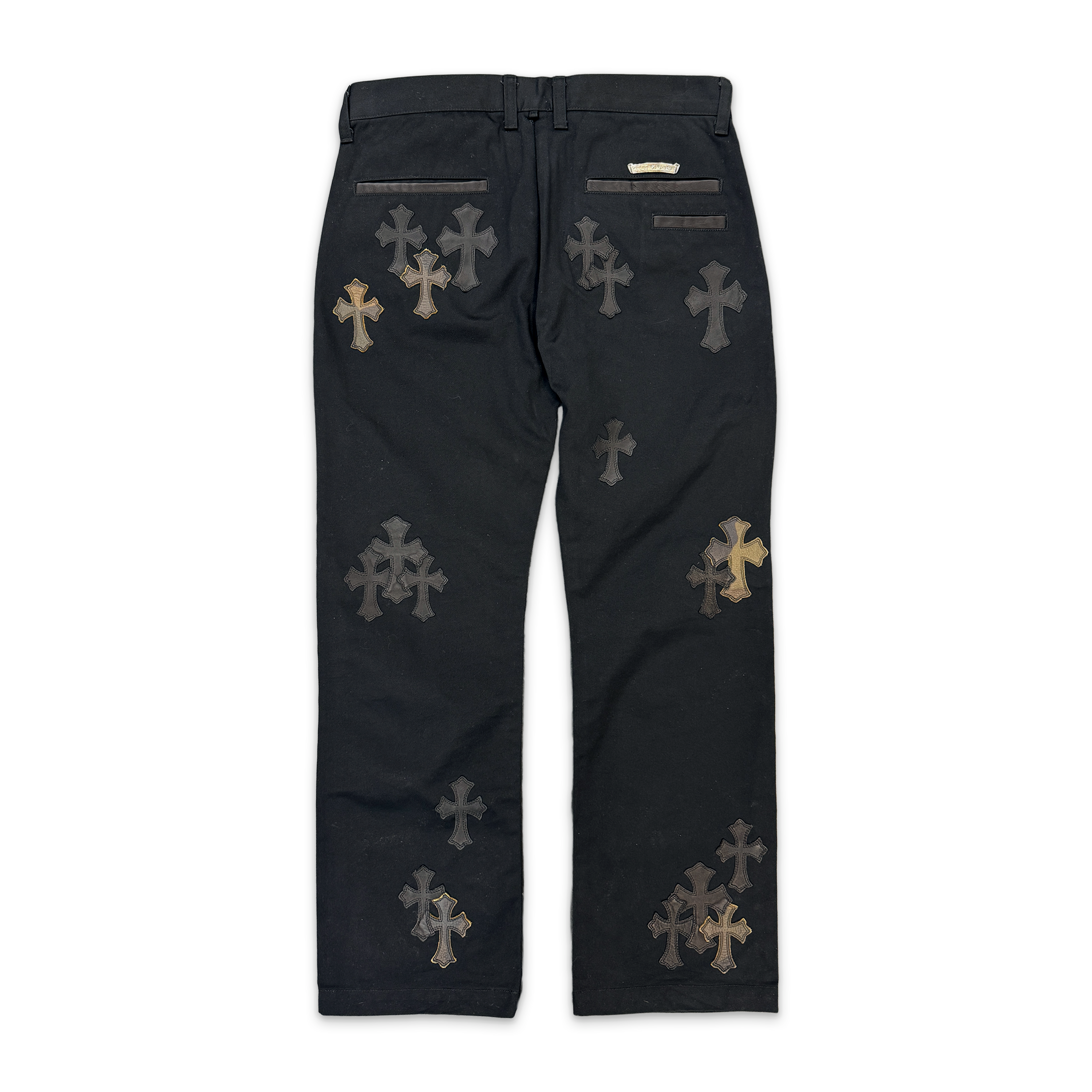 Black Chino Pants "Black & Camouflage Crosses"