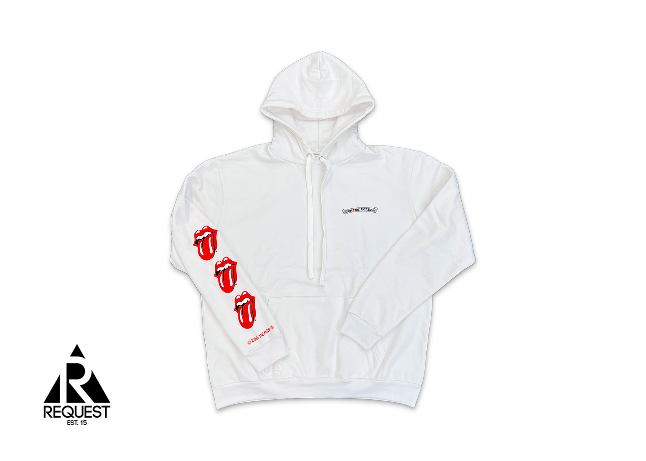 Rolling Stones Lips Hoodie "White/Red"