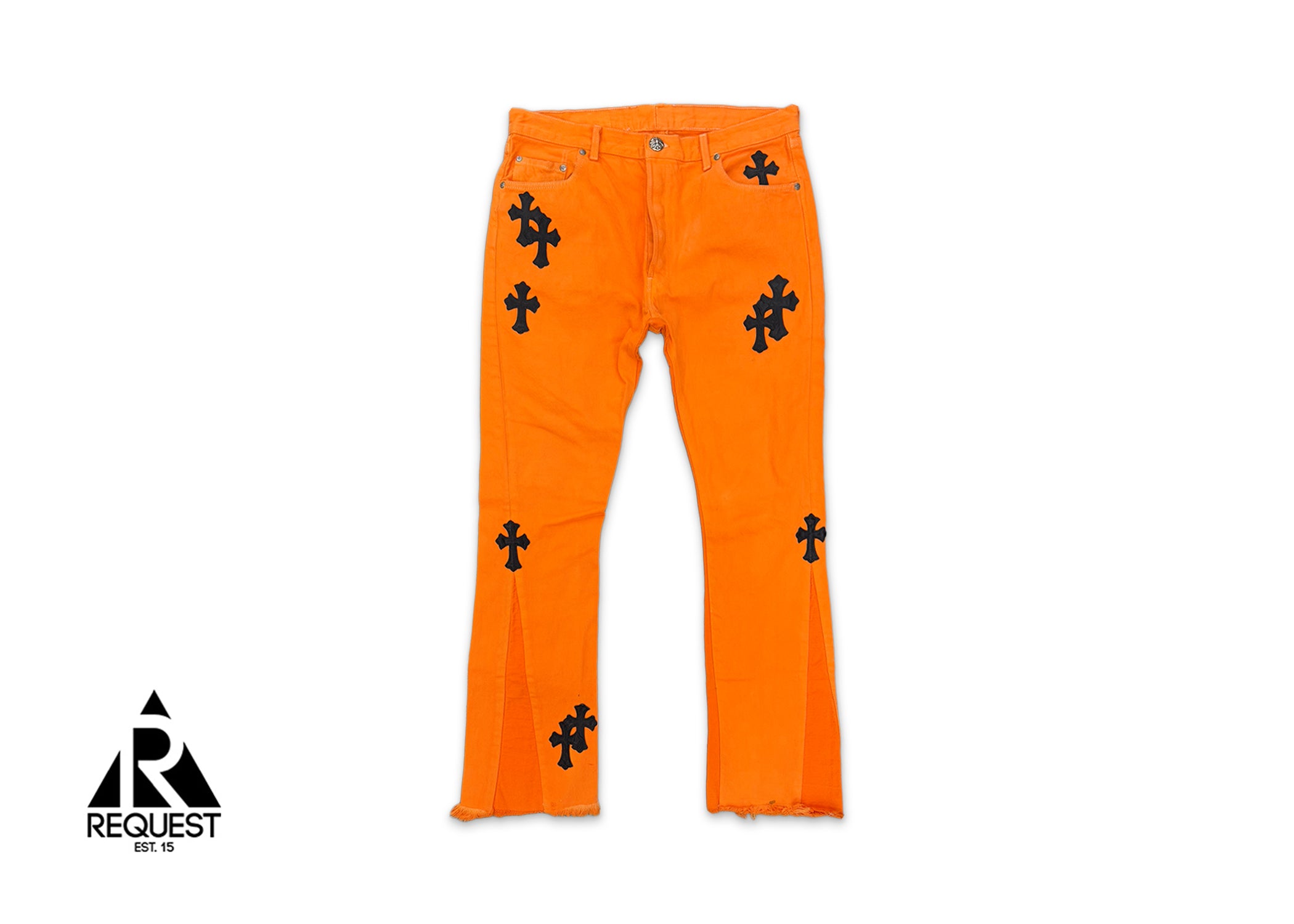 x Off White Orange Flare Denim "Black Crosses"