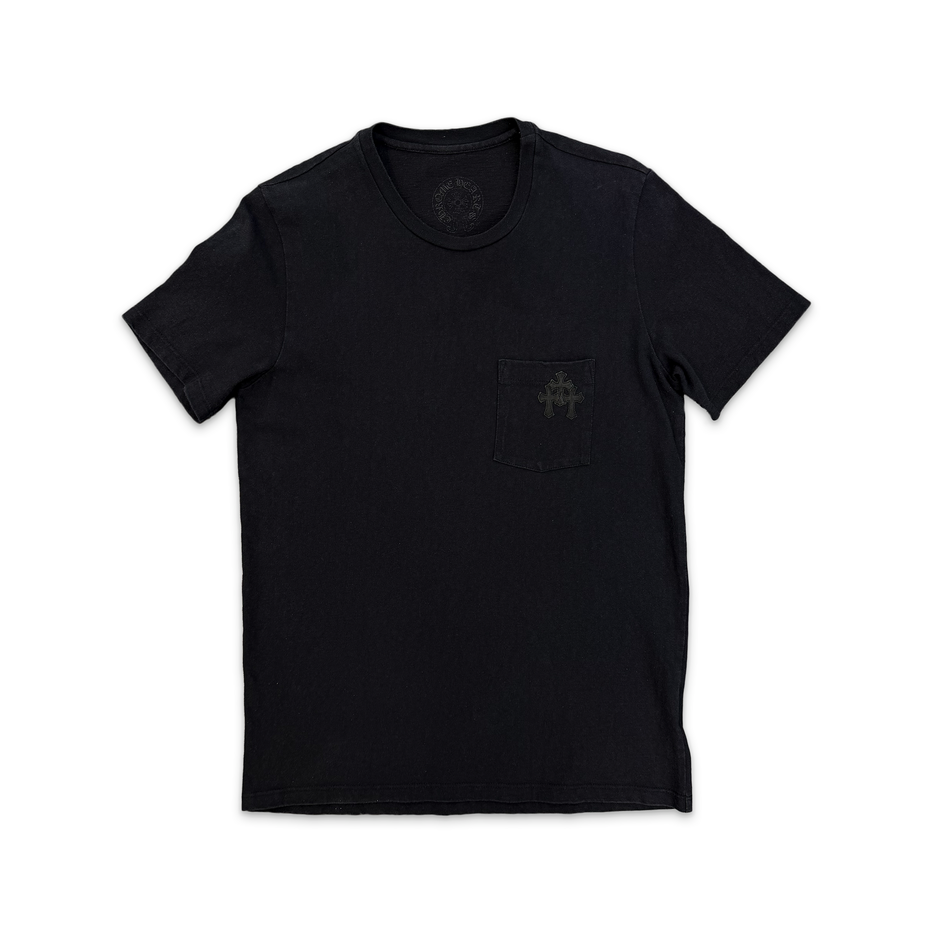 Vintage Triple Cross Pocket Tee "Faded Black"
