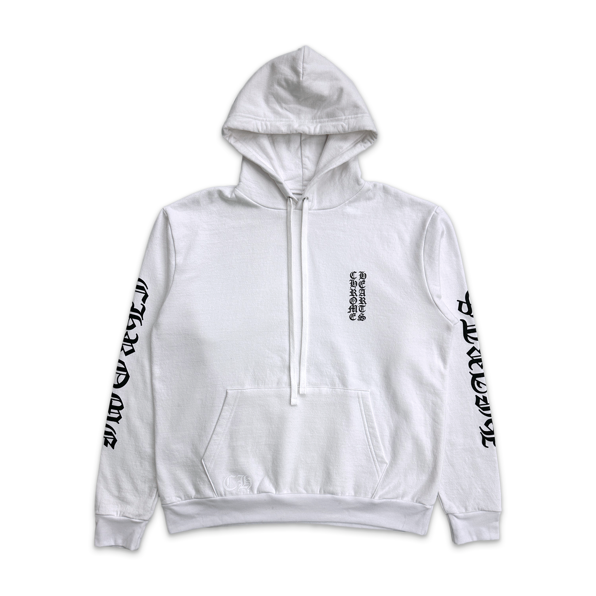 Chrome Hearts バーティカル ロゴ フーディー ホワイト Vertical Logo Hoodie 