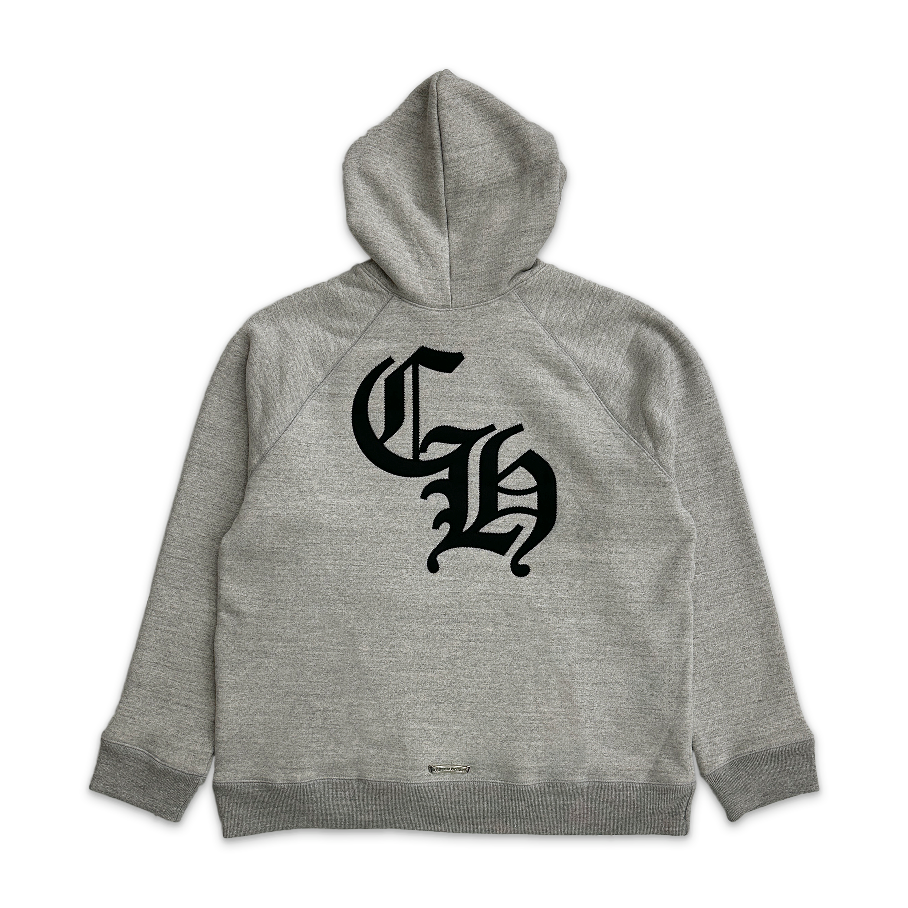 Triple Cross Nylon CH Logo Hoodie "Grey"