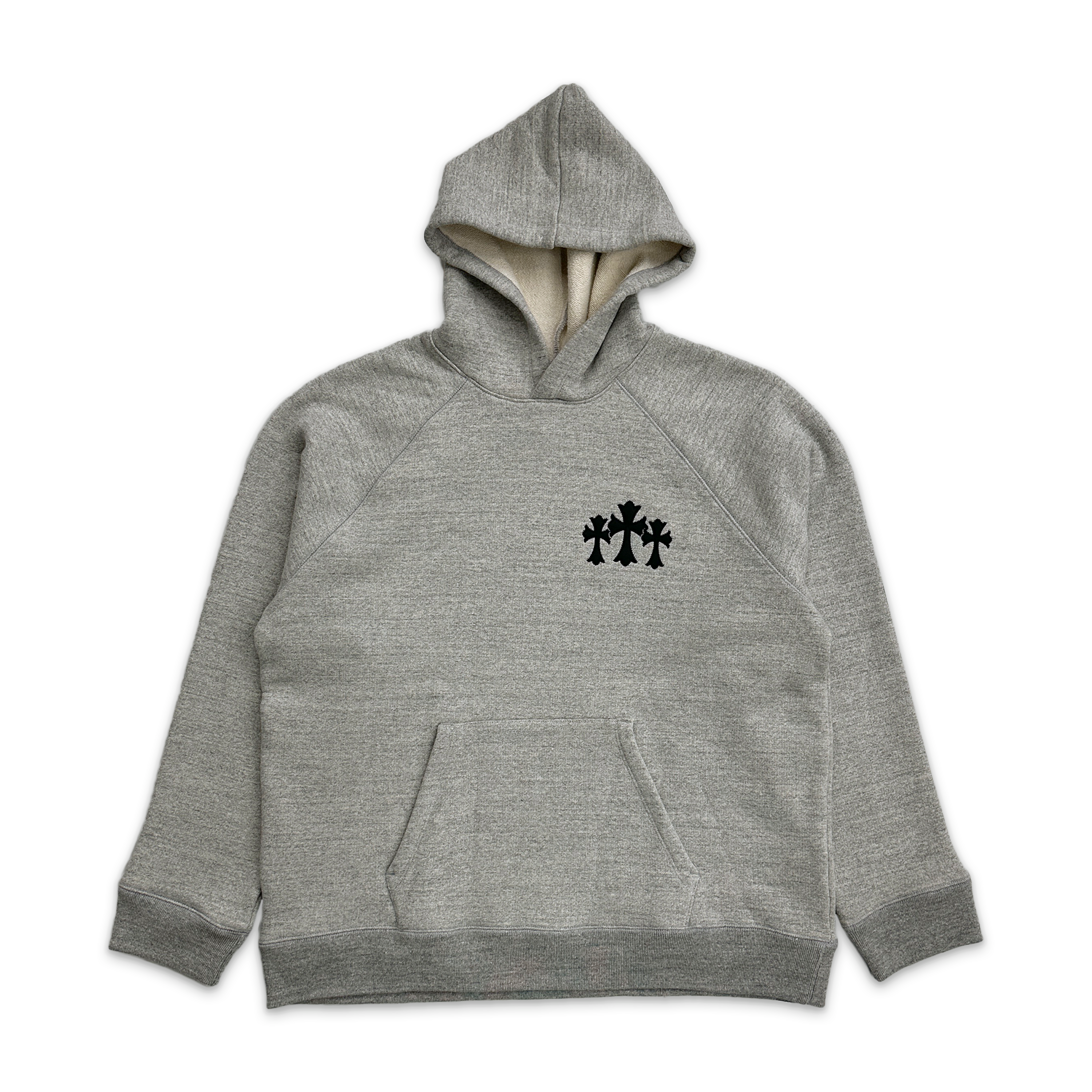 Triple Cross Nylon CH Logo Hoodie "Grey"