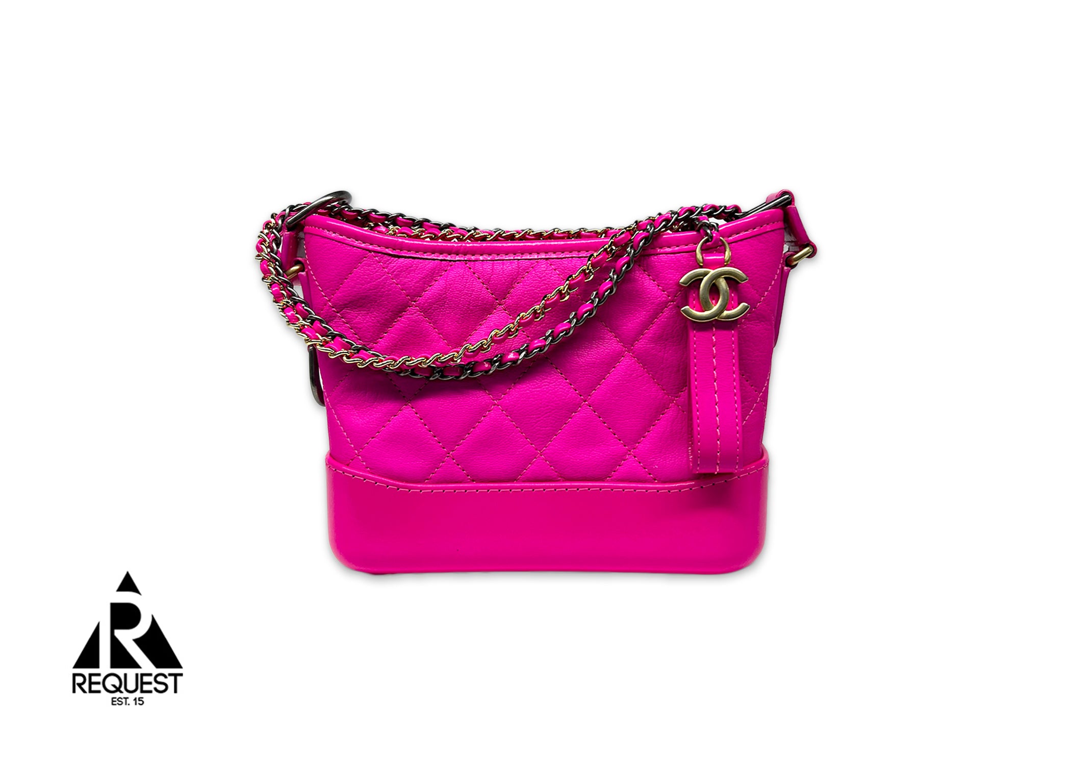 Quilted Gabrielle Hobo Bag "Pink"