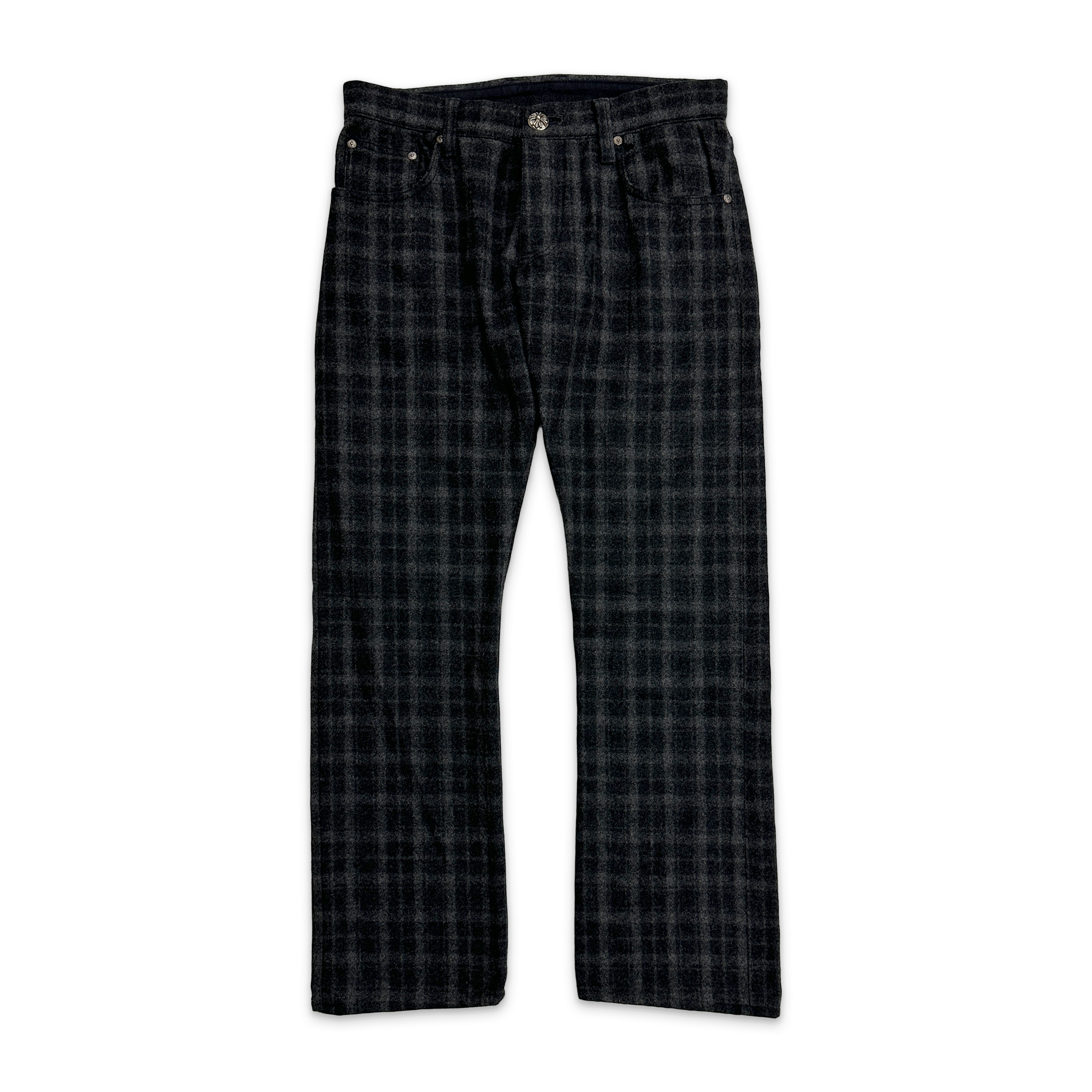 Chrome Hearts, Plaid Trousers "Grey"
