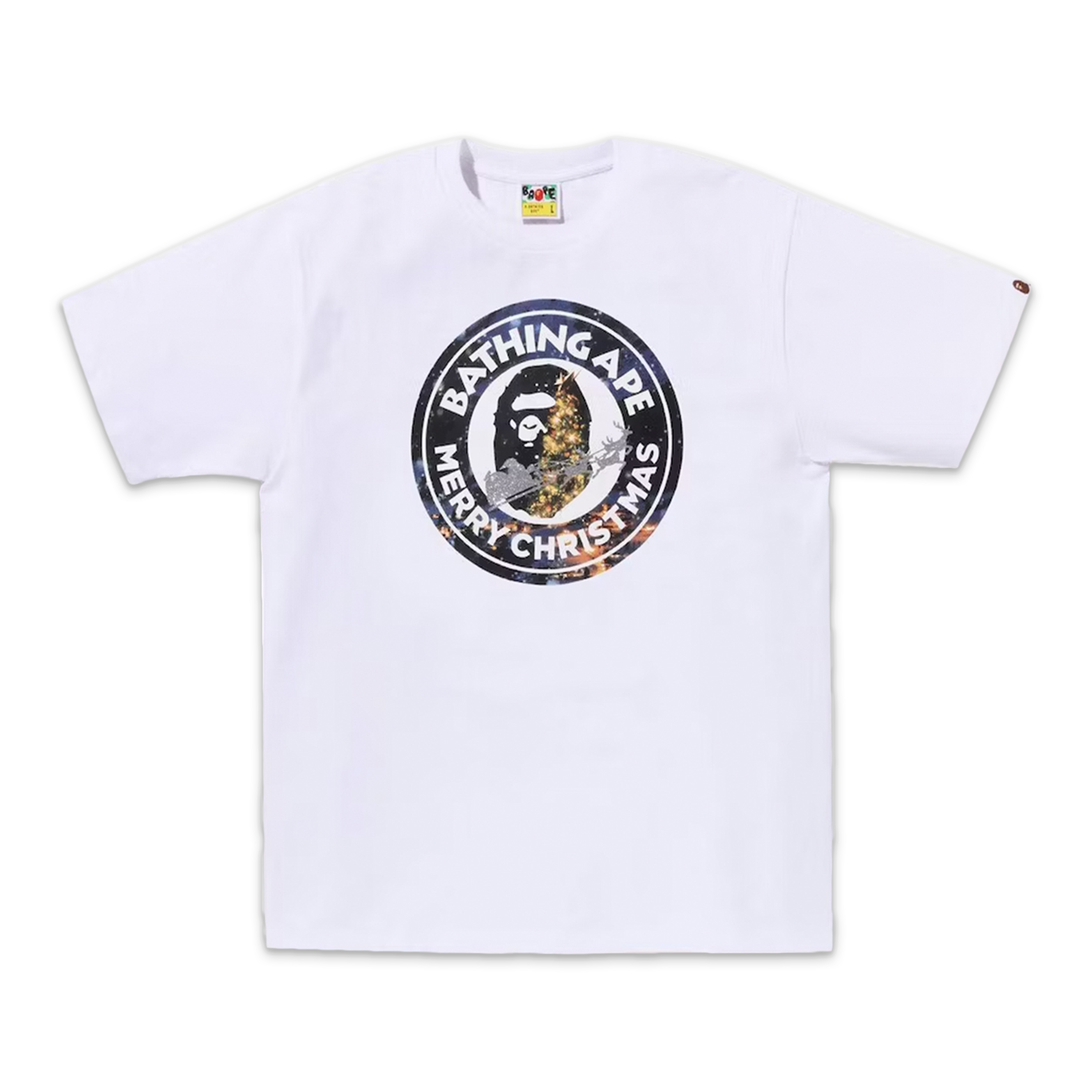 A Bathing Ape (BAPE), BAPE Christmas Busy Works Tee (FW22) "White"