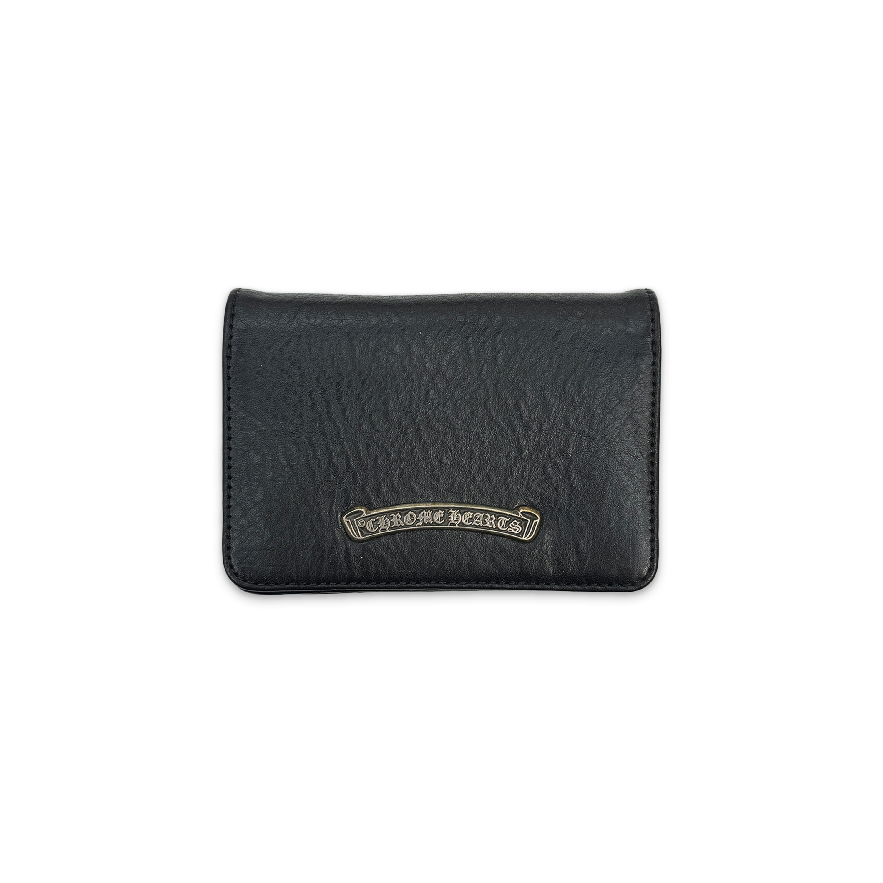 Chrome Hearts, Scroll Bifold Leather Card Case Wallet "Black"