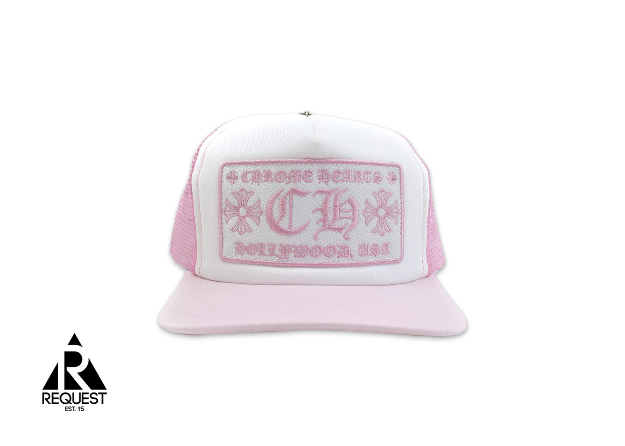 Chrome Hearts CH Hollywoody Trucker Hat "Pink"