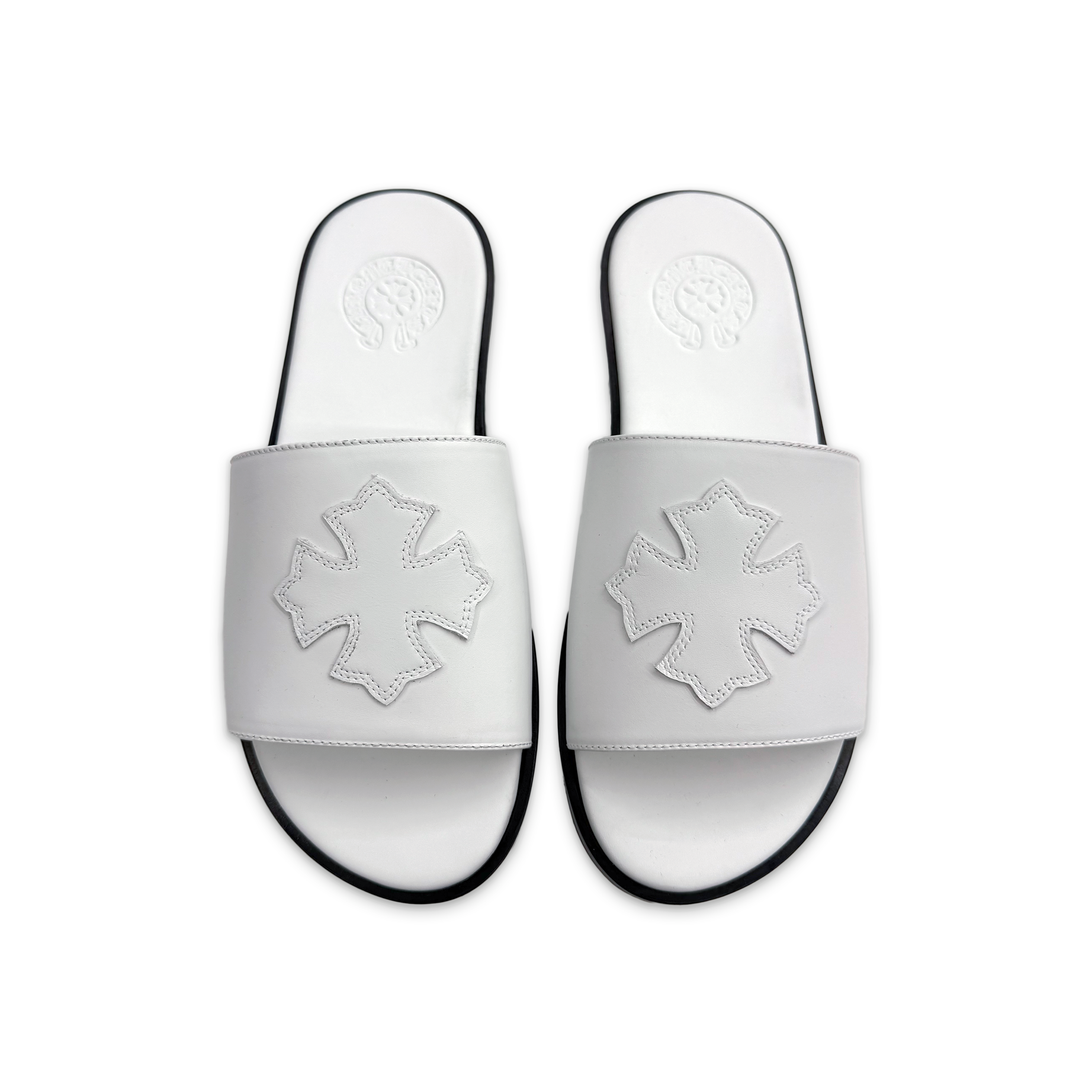 Leather Slides "White"